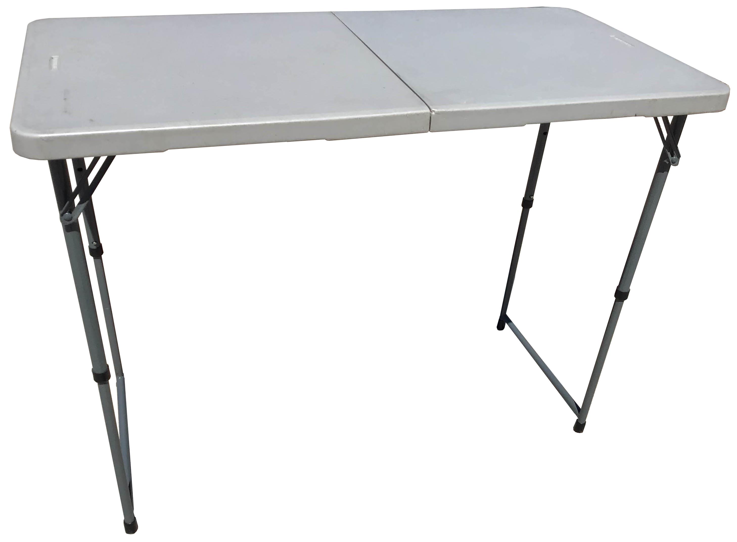 4 foot rectangle tables (adjustable height; gray)