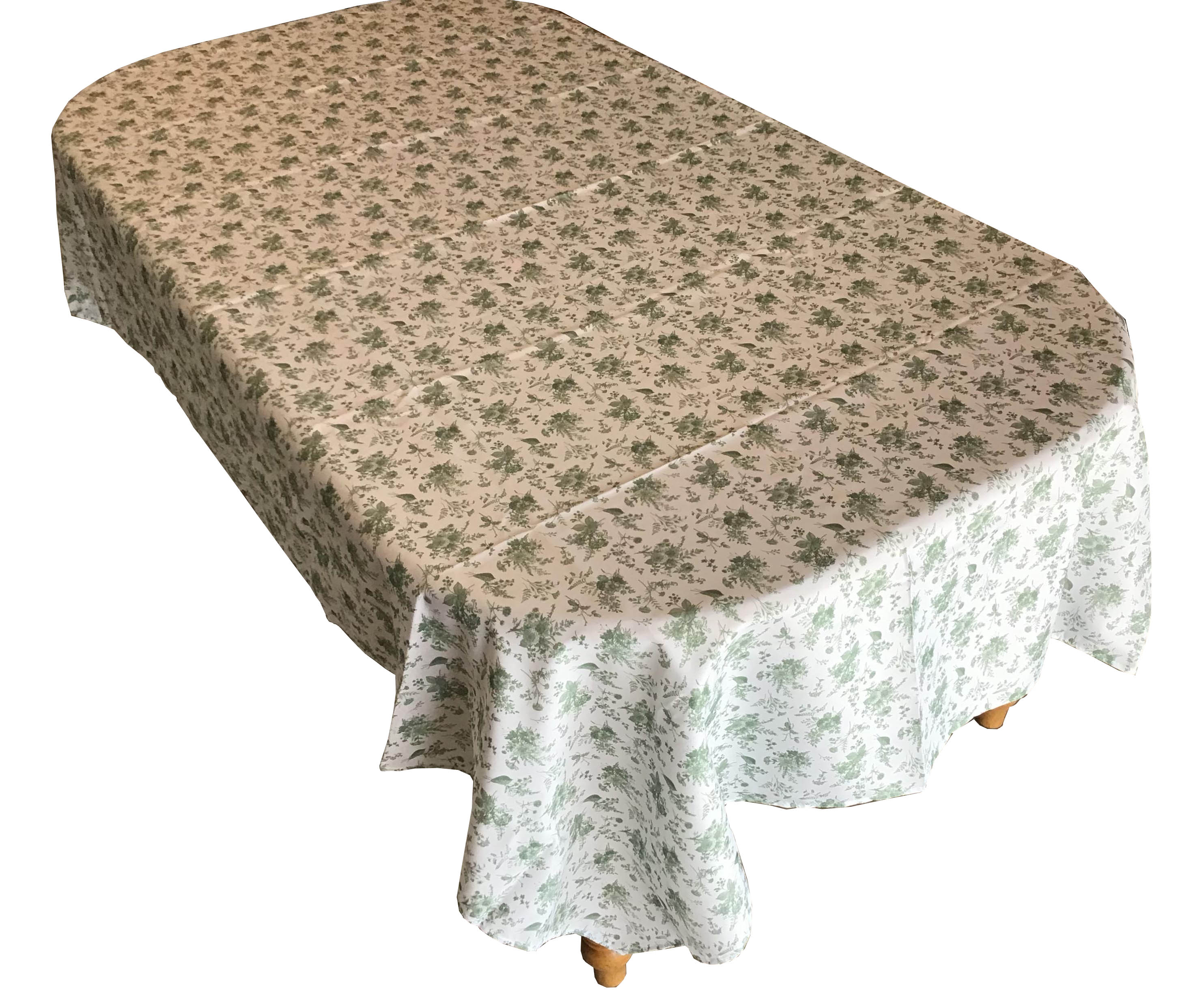 rectangle tablecloths (dusty sage green floral print) - 60 x 102