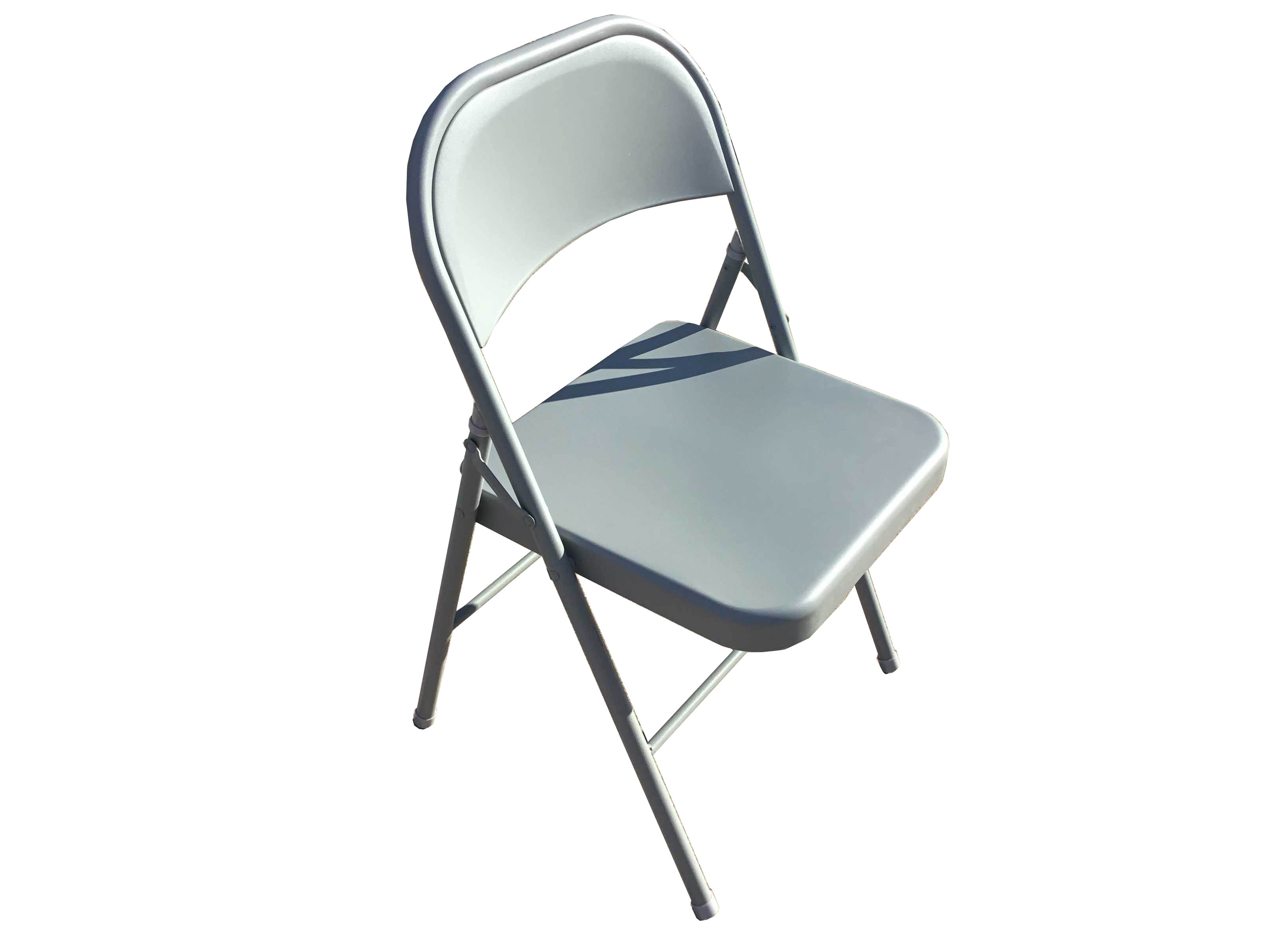 folding chairs (steel, gray)