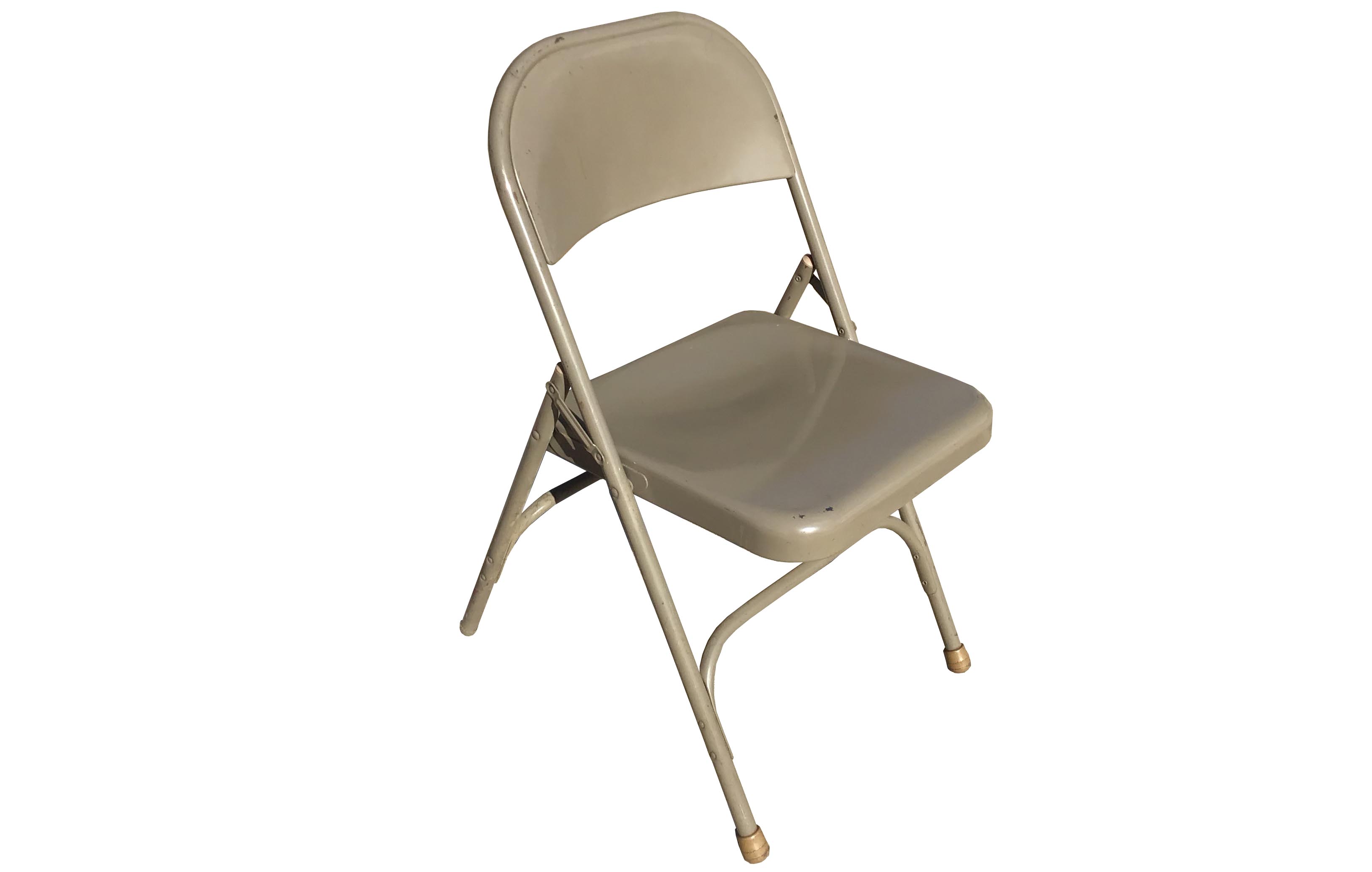 folding chairs (steel, dark tan)