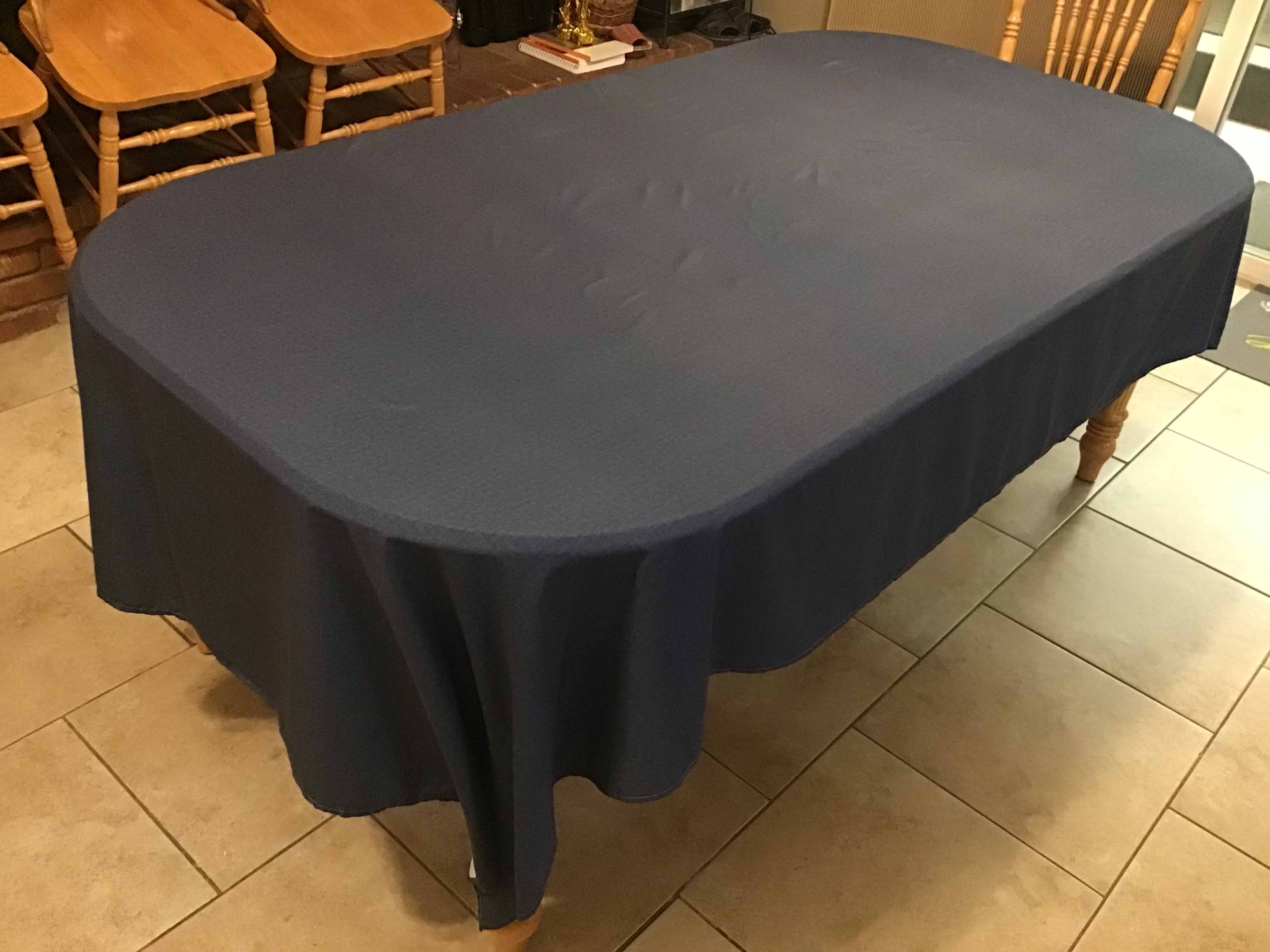 rectangle tablecloths (premium dark blue faux denim) - 60 x 102