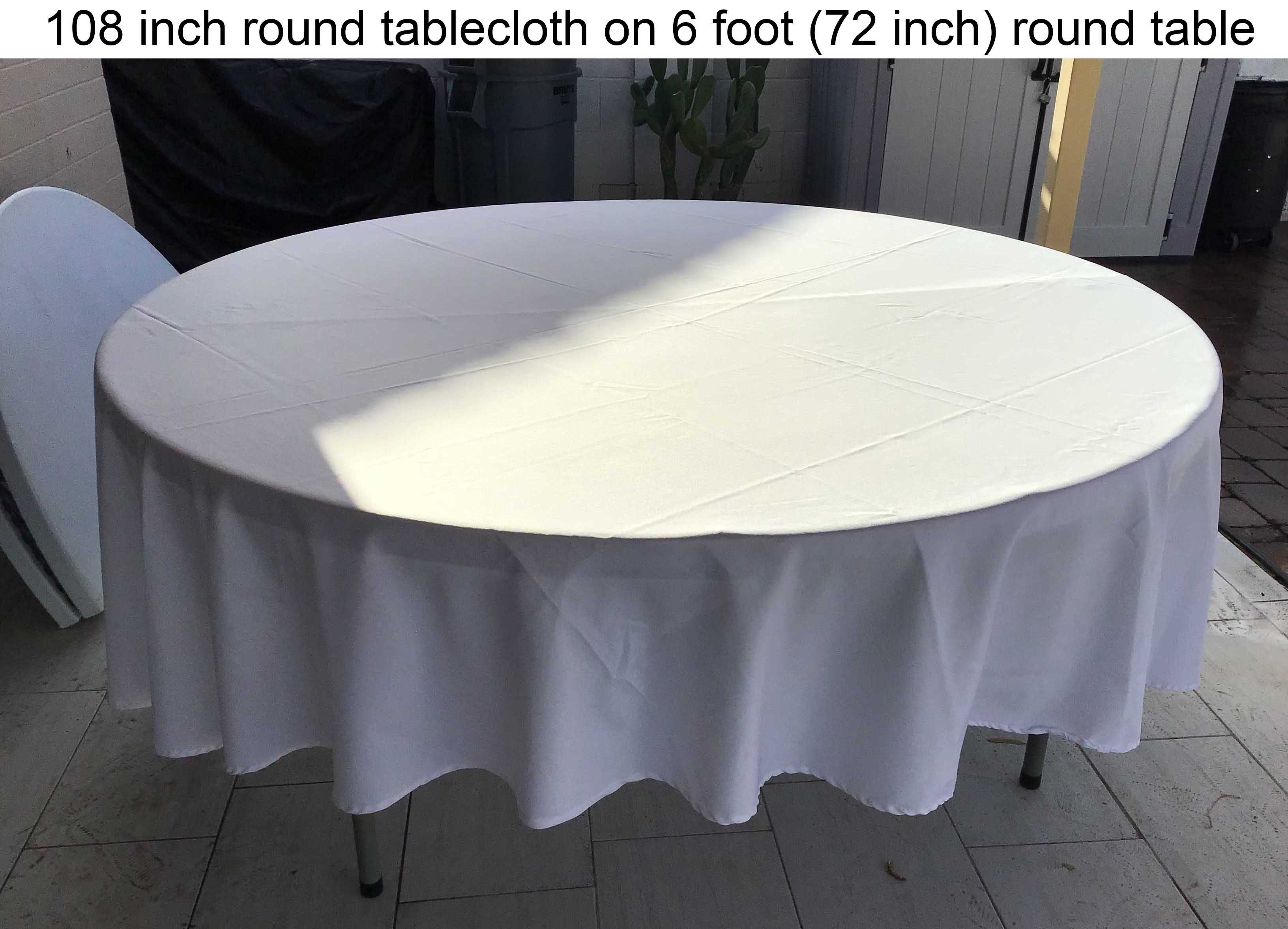 round tablecloths (white) - 108