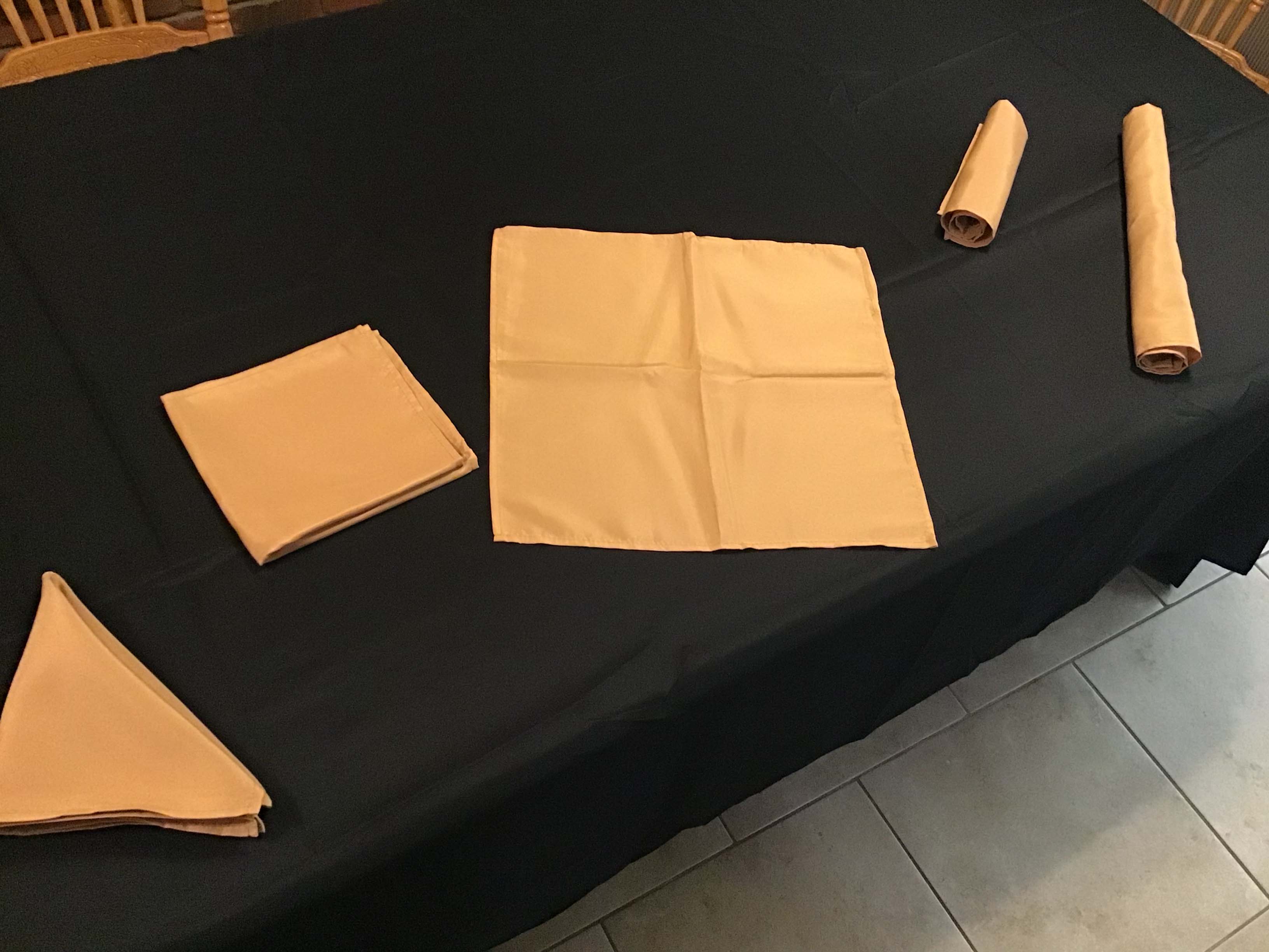 cloth dinner napkins (gold) - 17 x 17