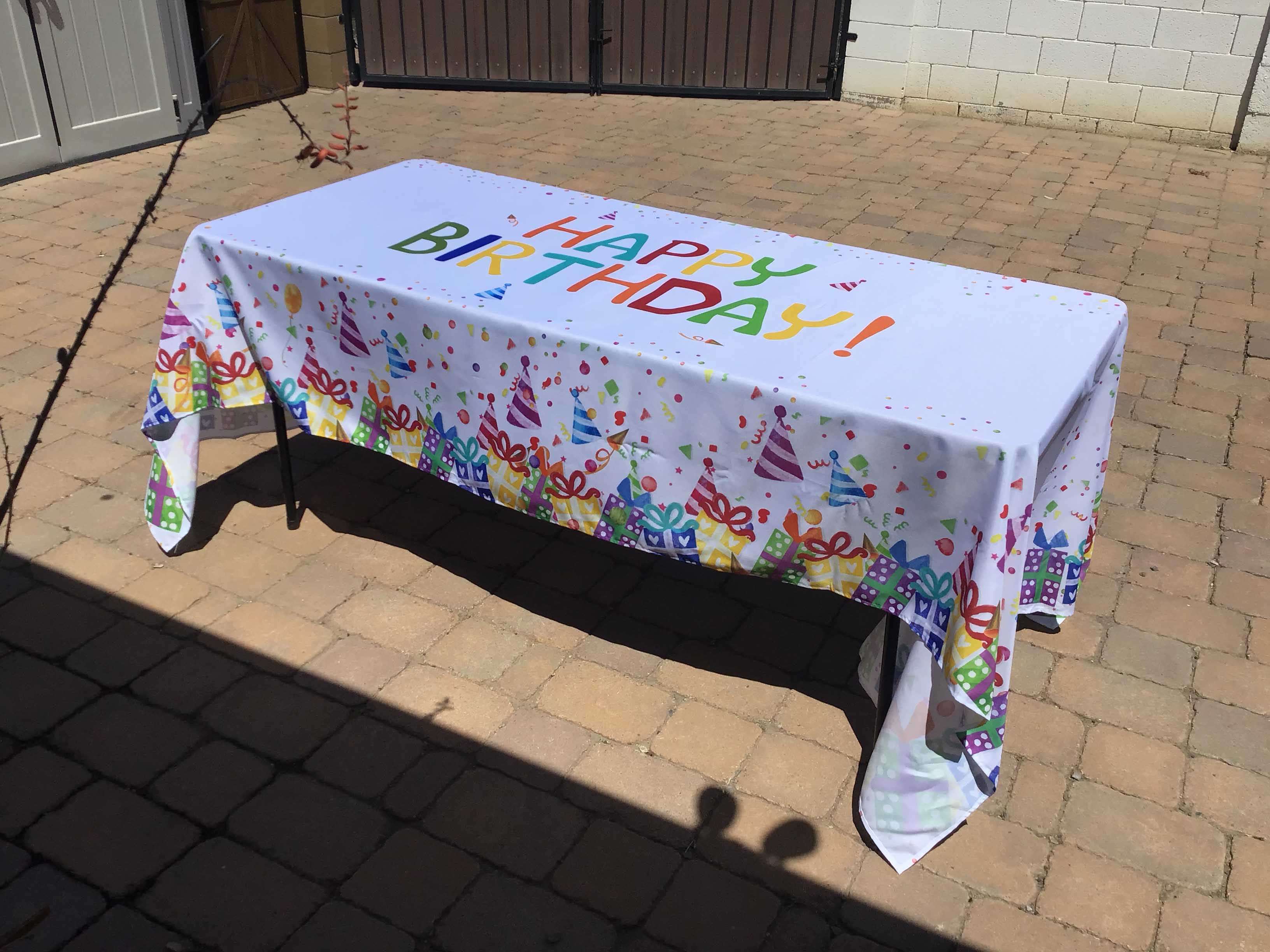 rectangle tablecloths (birthday) - 60 x 120
