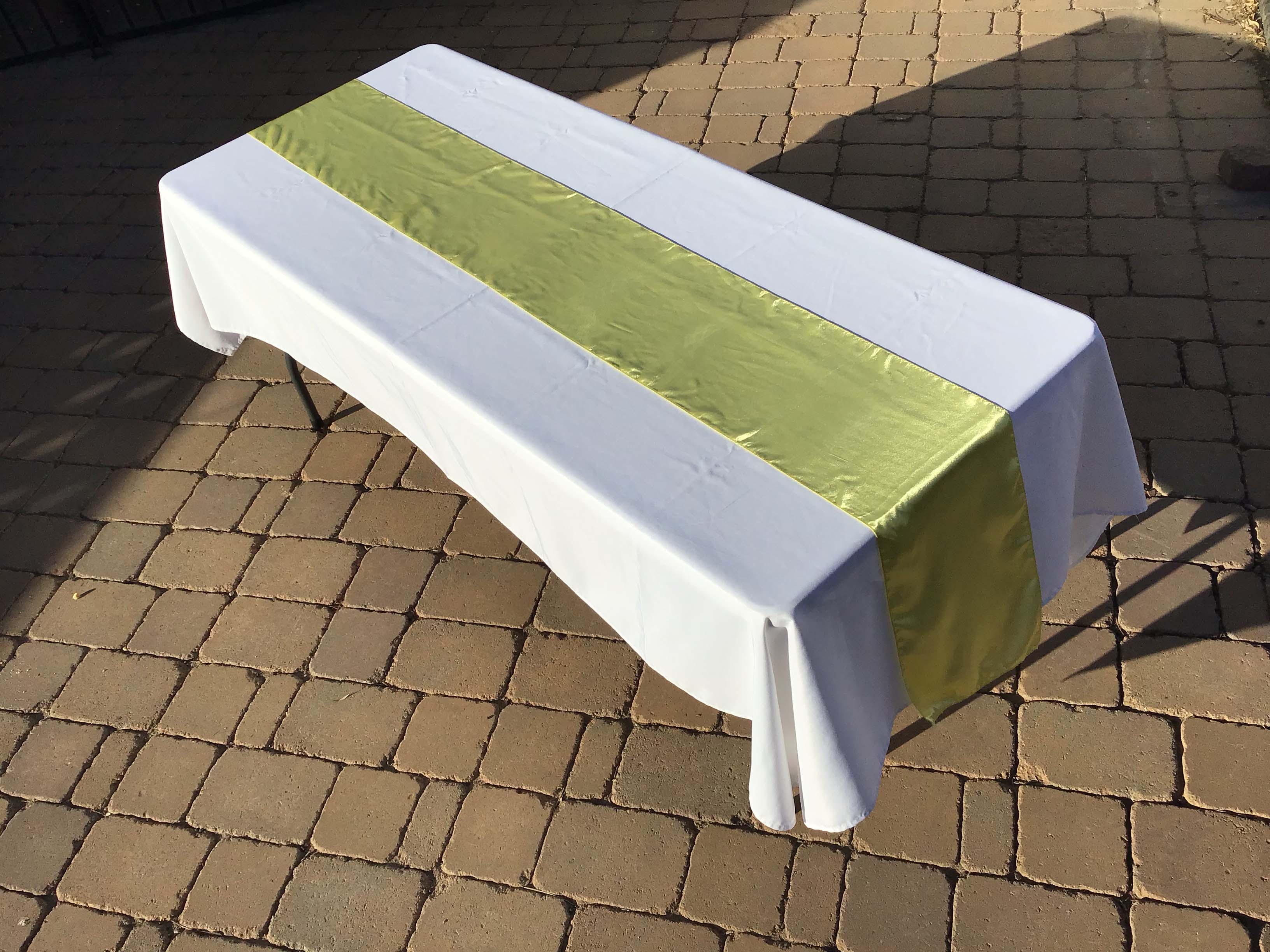table runners (satin, yellow) - 12 x 108