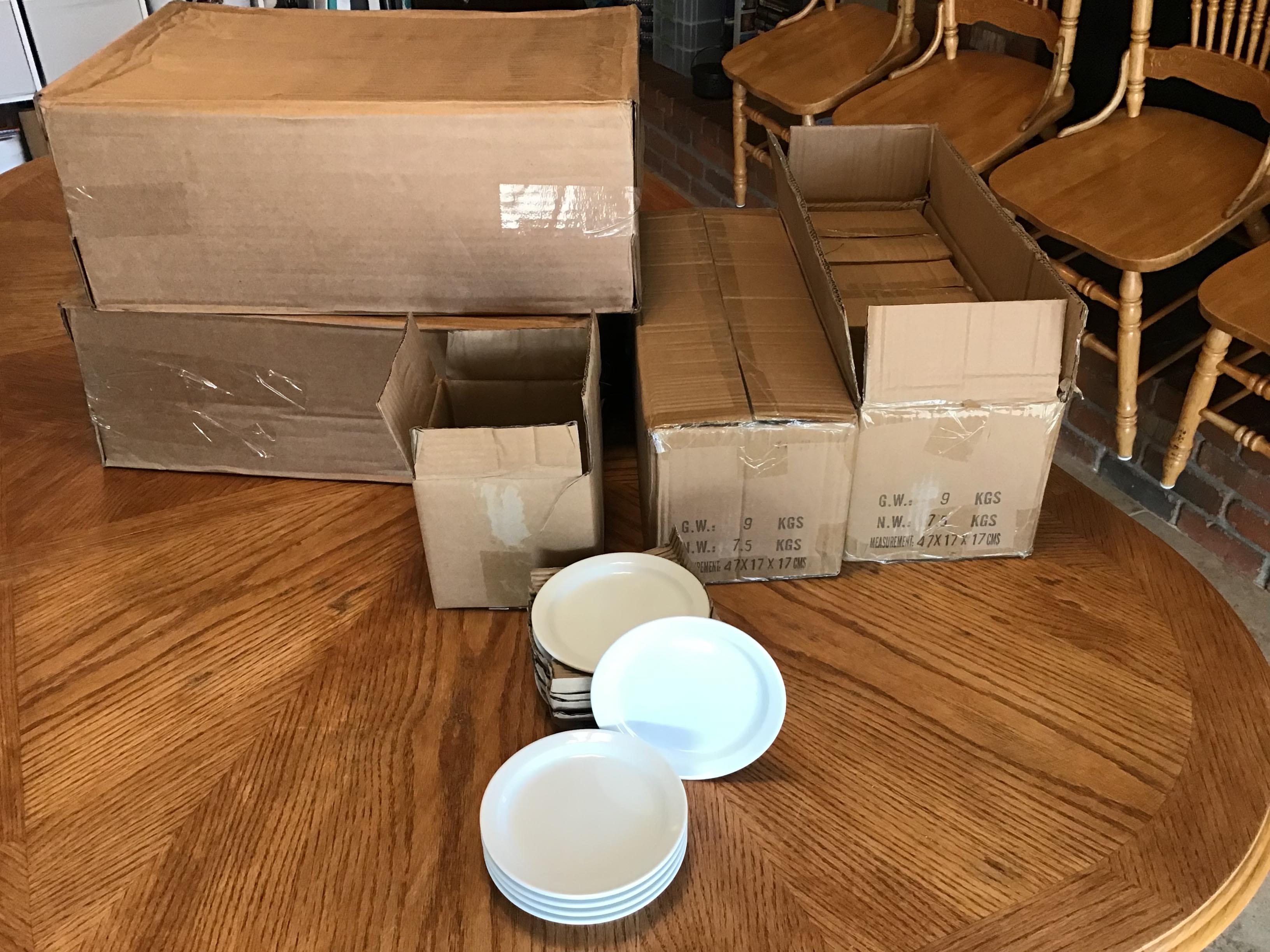 dessert plates - porcelain (Oneida Buffalo bright white) - 5 1/2