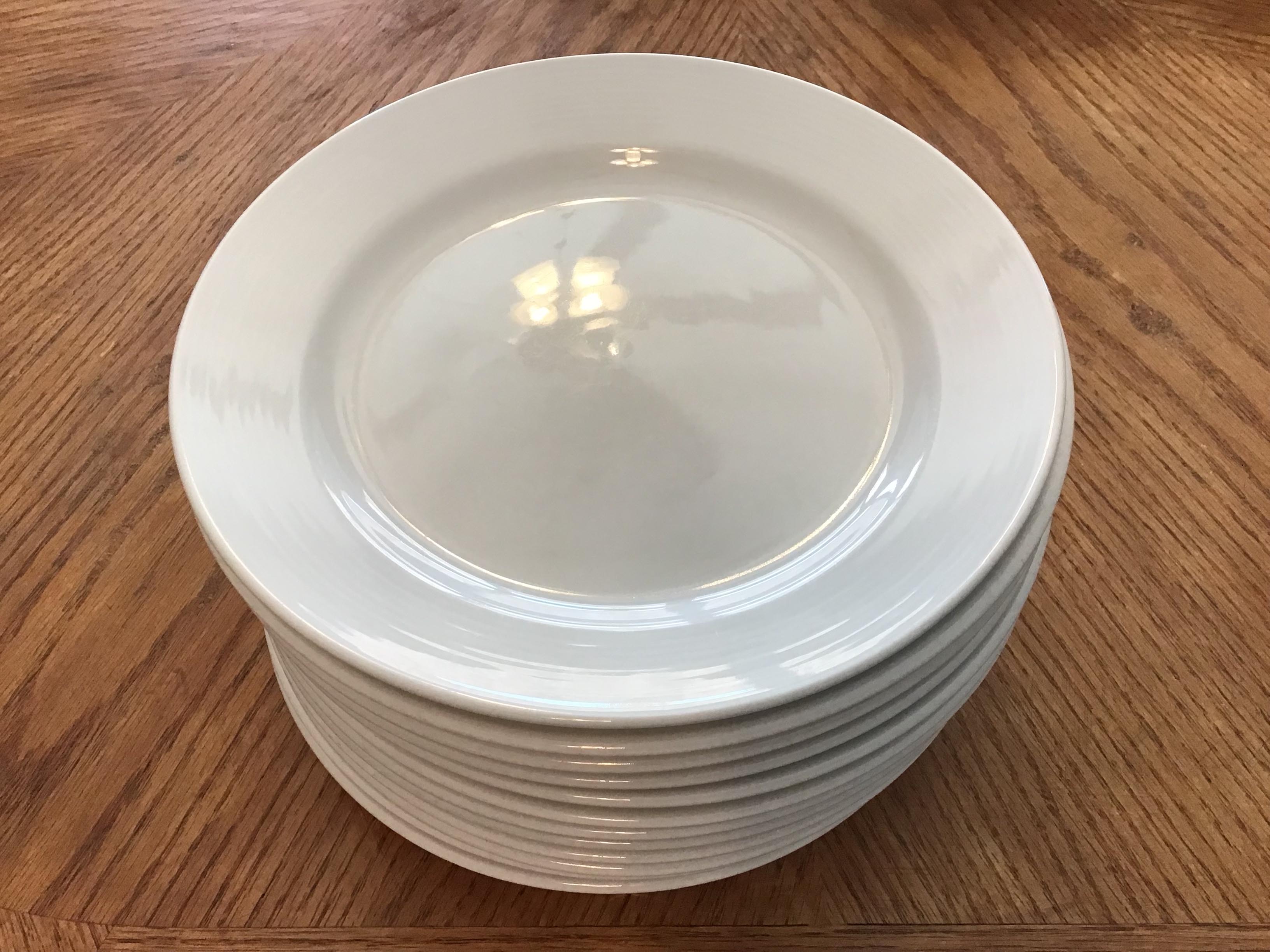salad plates - ceramic (white, Gibson) - 9