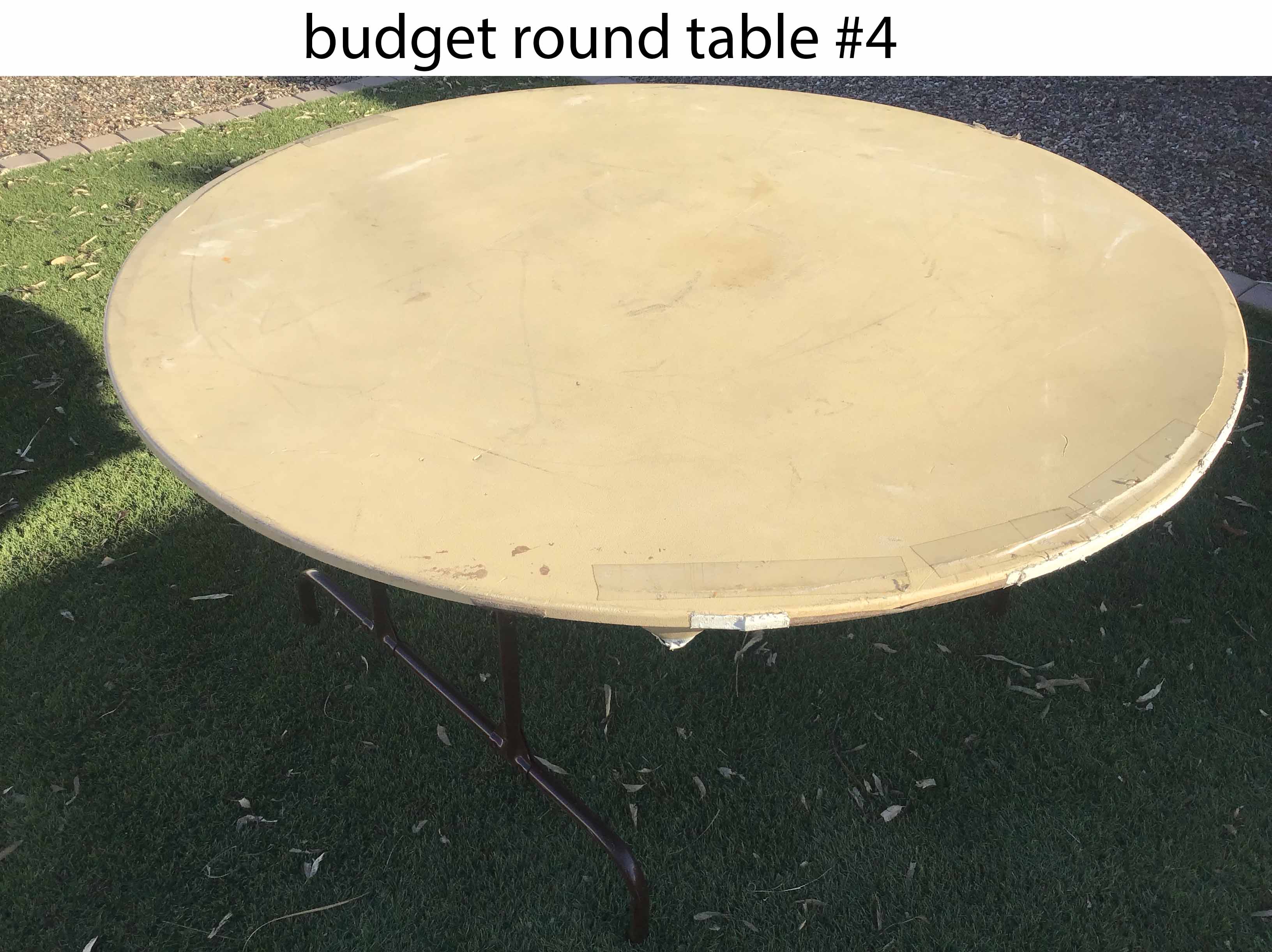 5 foot round tables (budget)