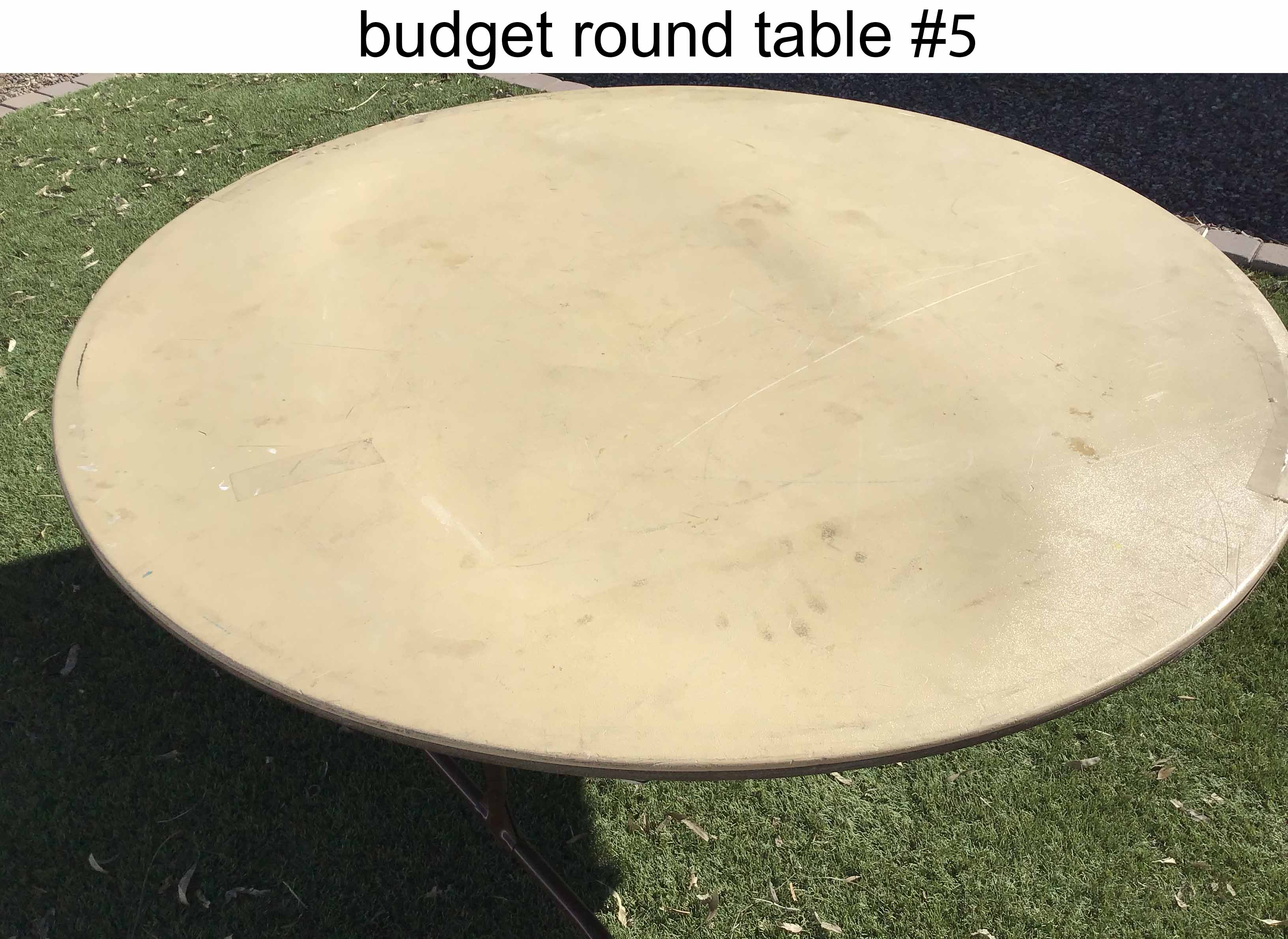5 foot round tables (budget)