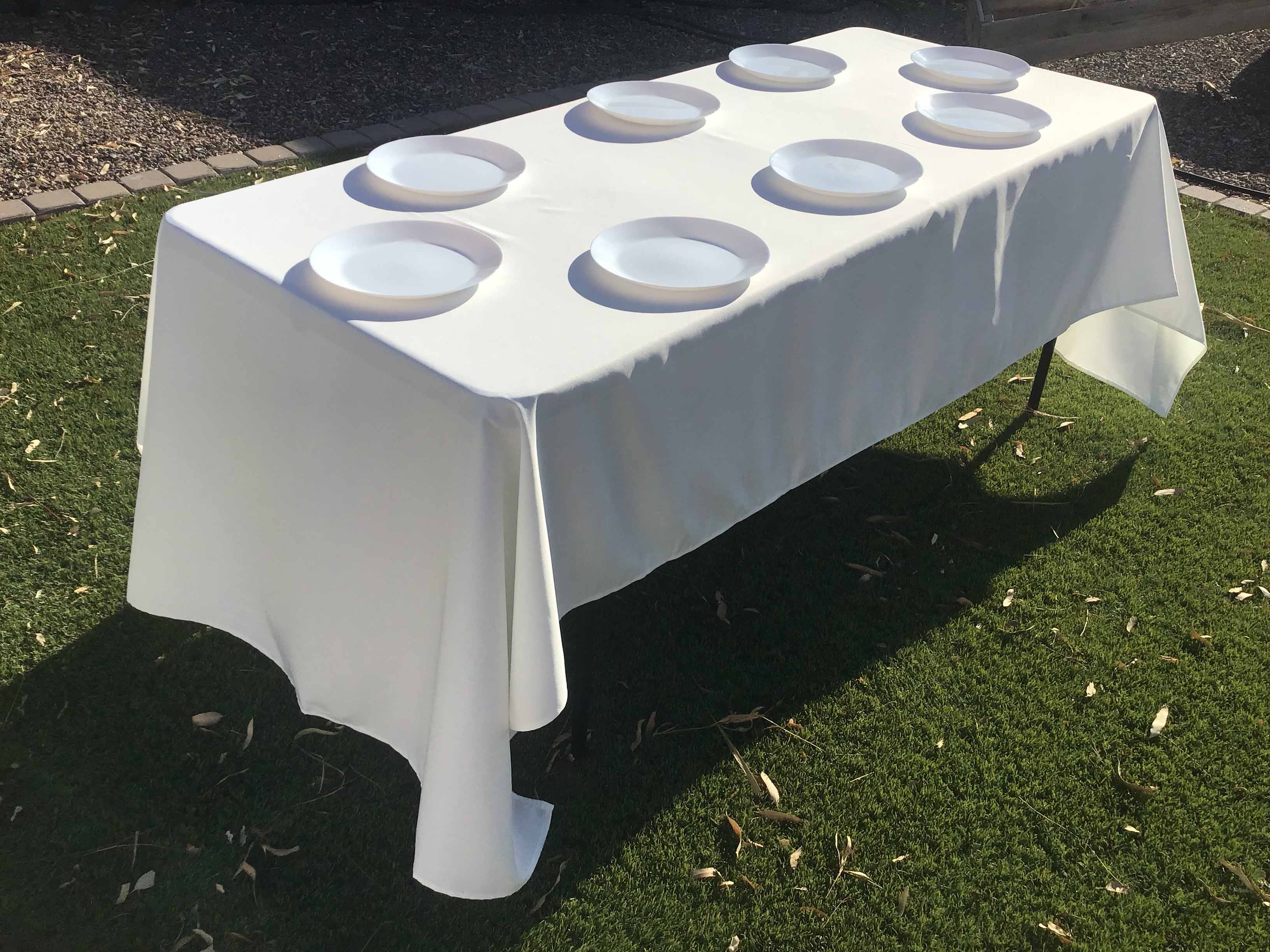 rectangle tablecloths (light ivory/off-white) - 60 x 120