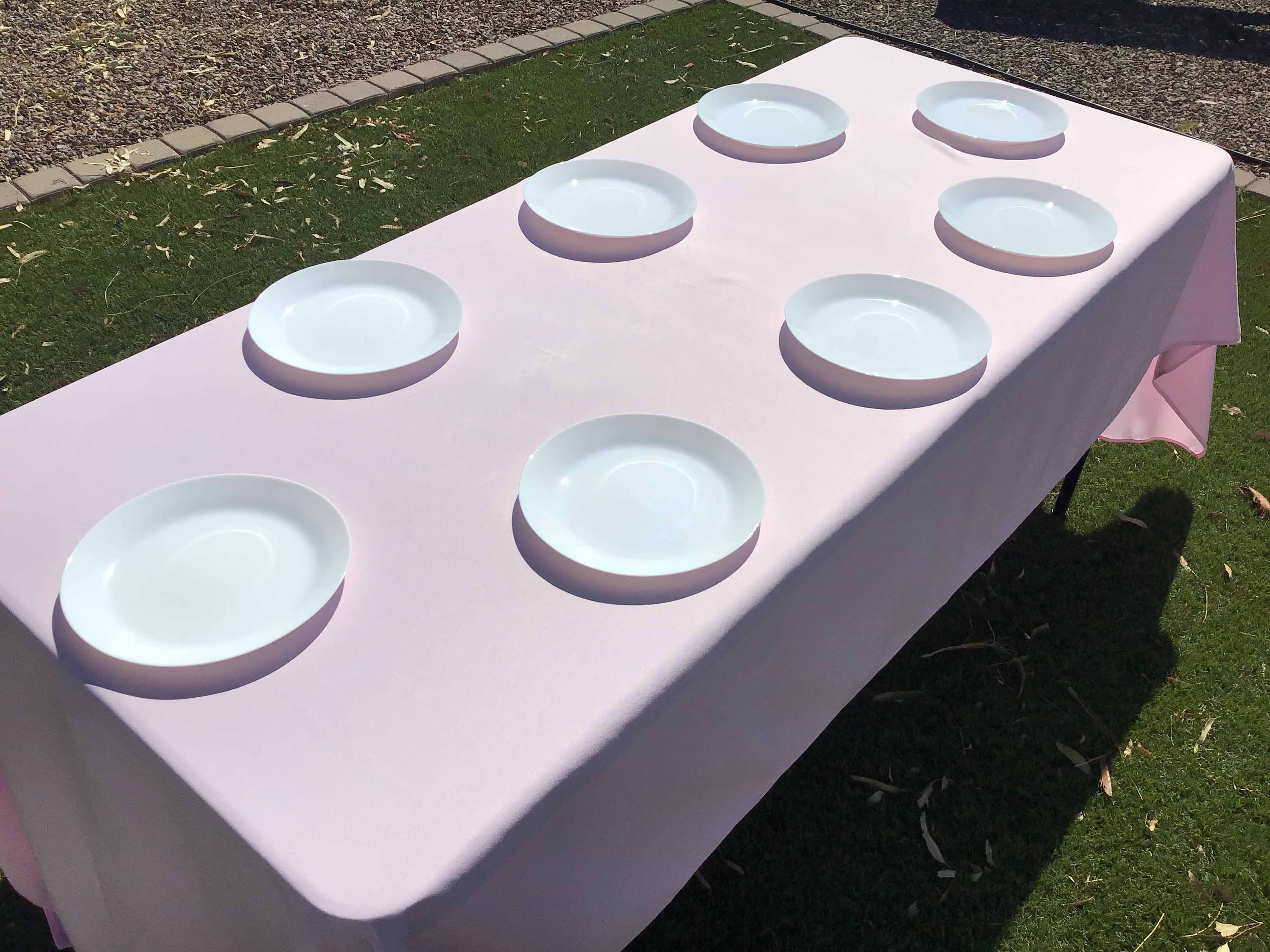 rectangle tablecloths (pastel pink) - 60 x 120