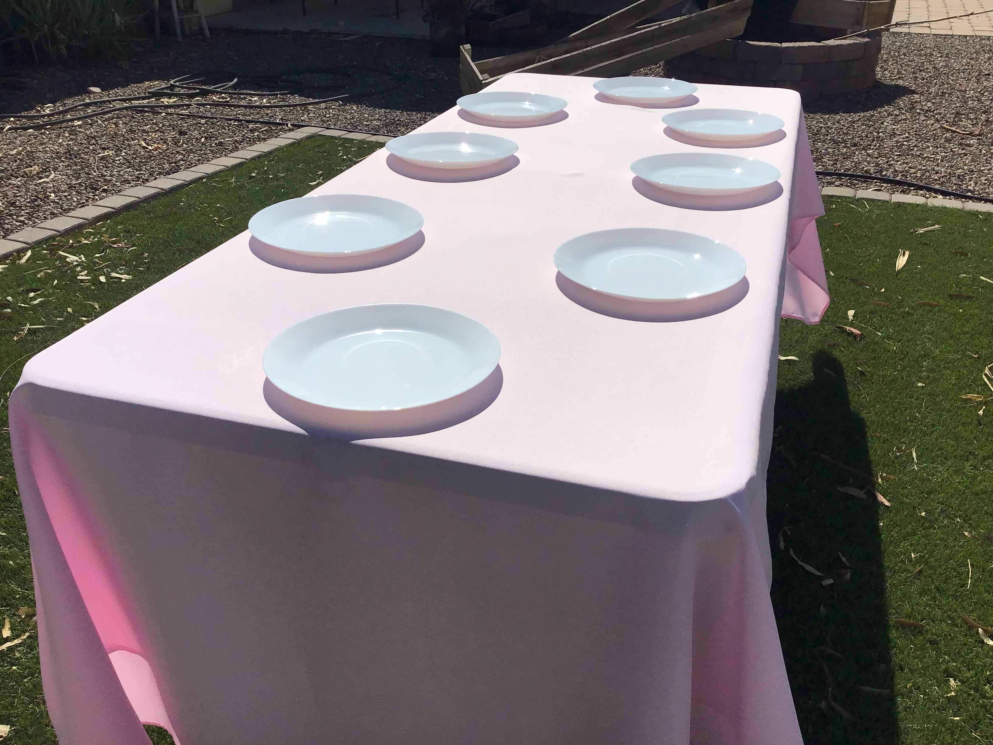 rectangle tablecloths (pastel pink) - 60 x 120