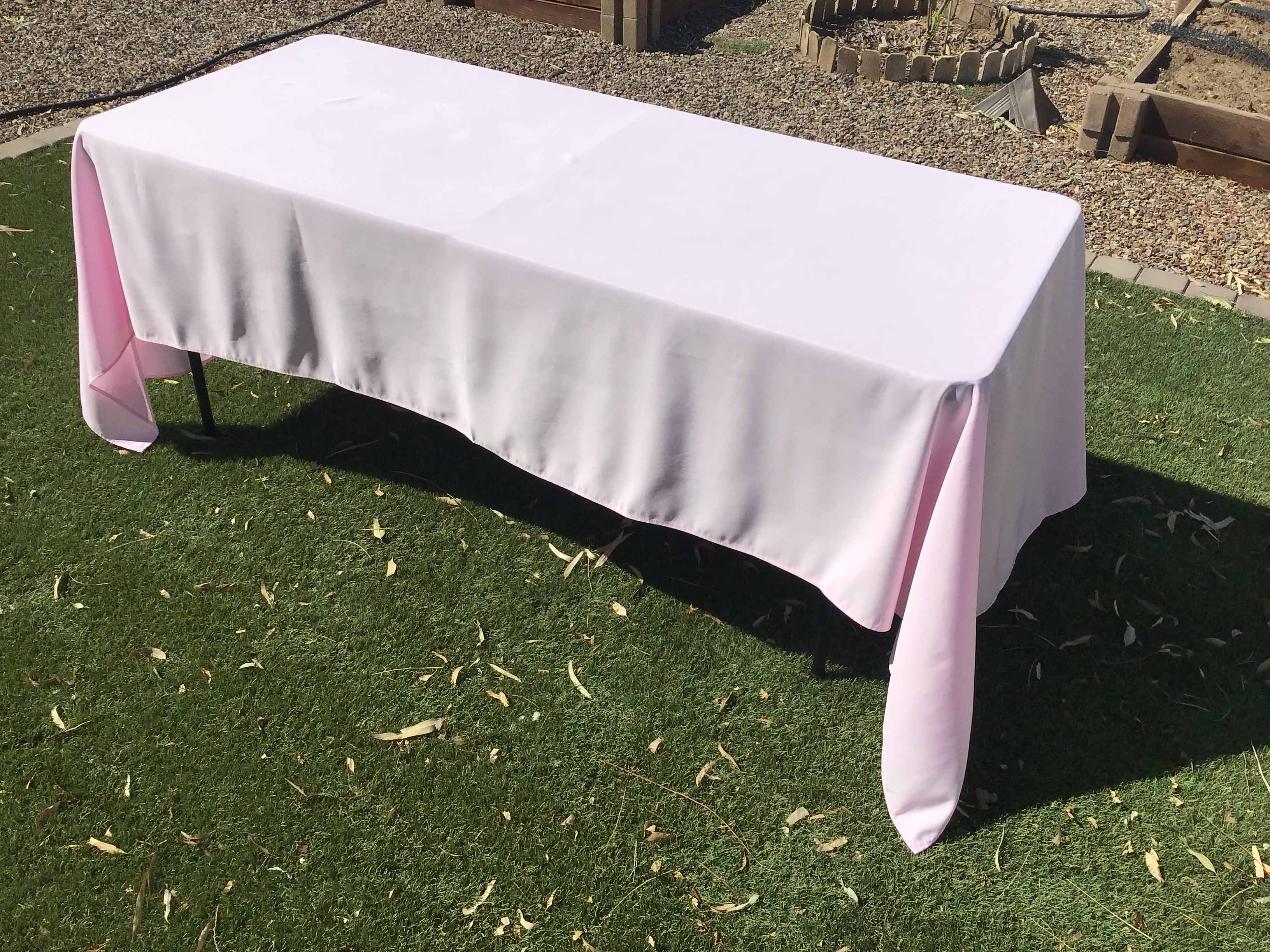 rectangle tablecloths (pastel pink) - 60 x 120