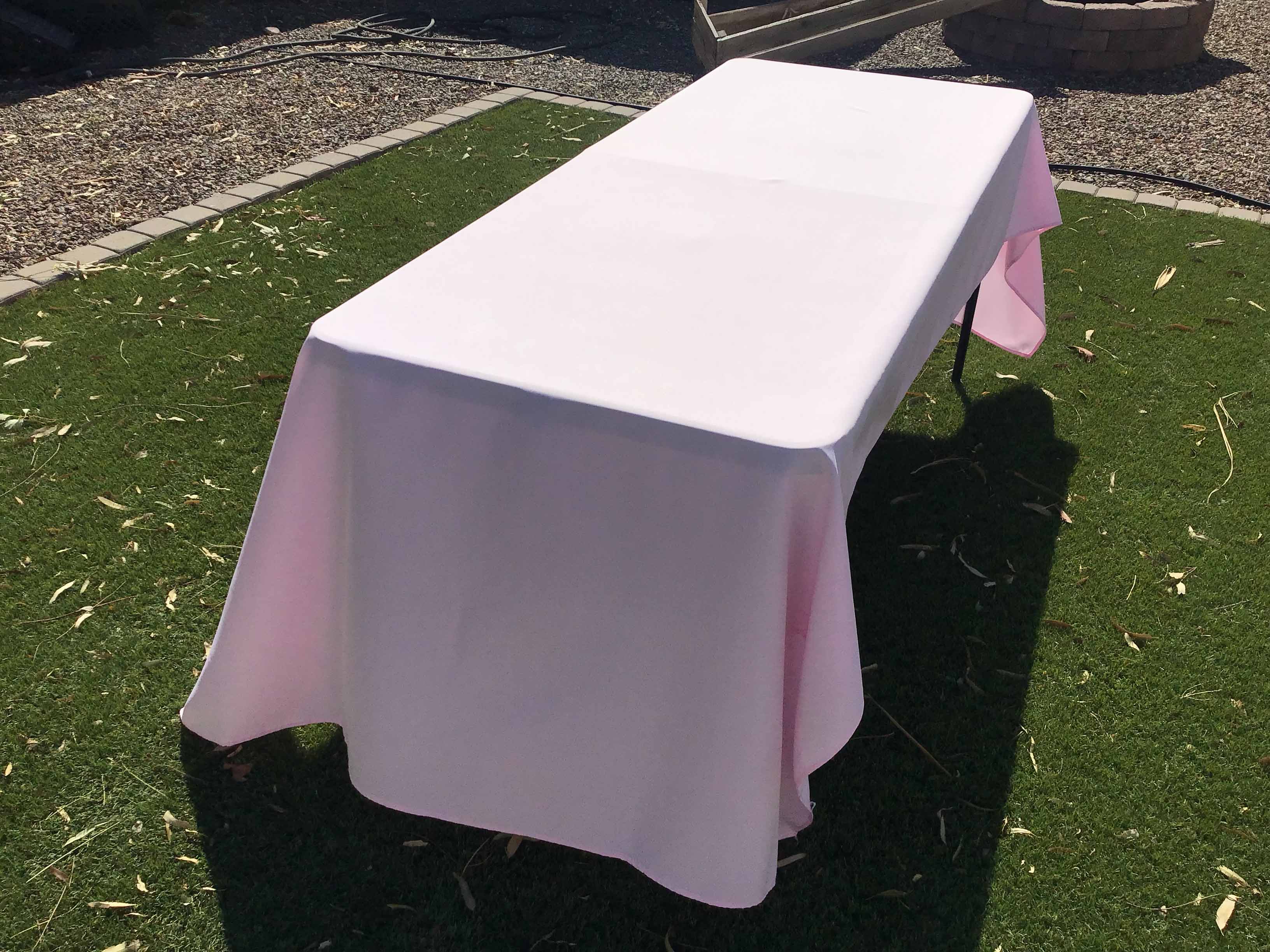rectangle tablecloths (pastel pink) - 60 x 120