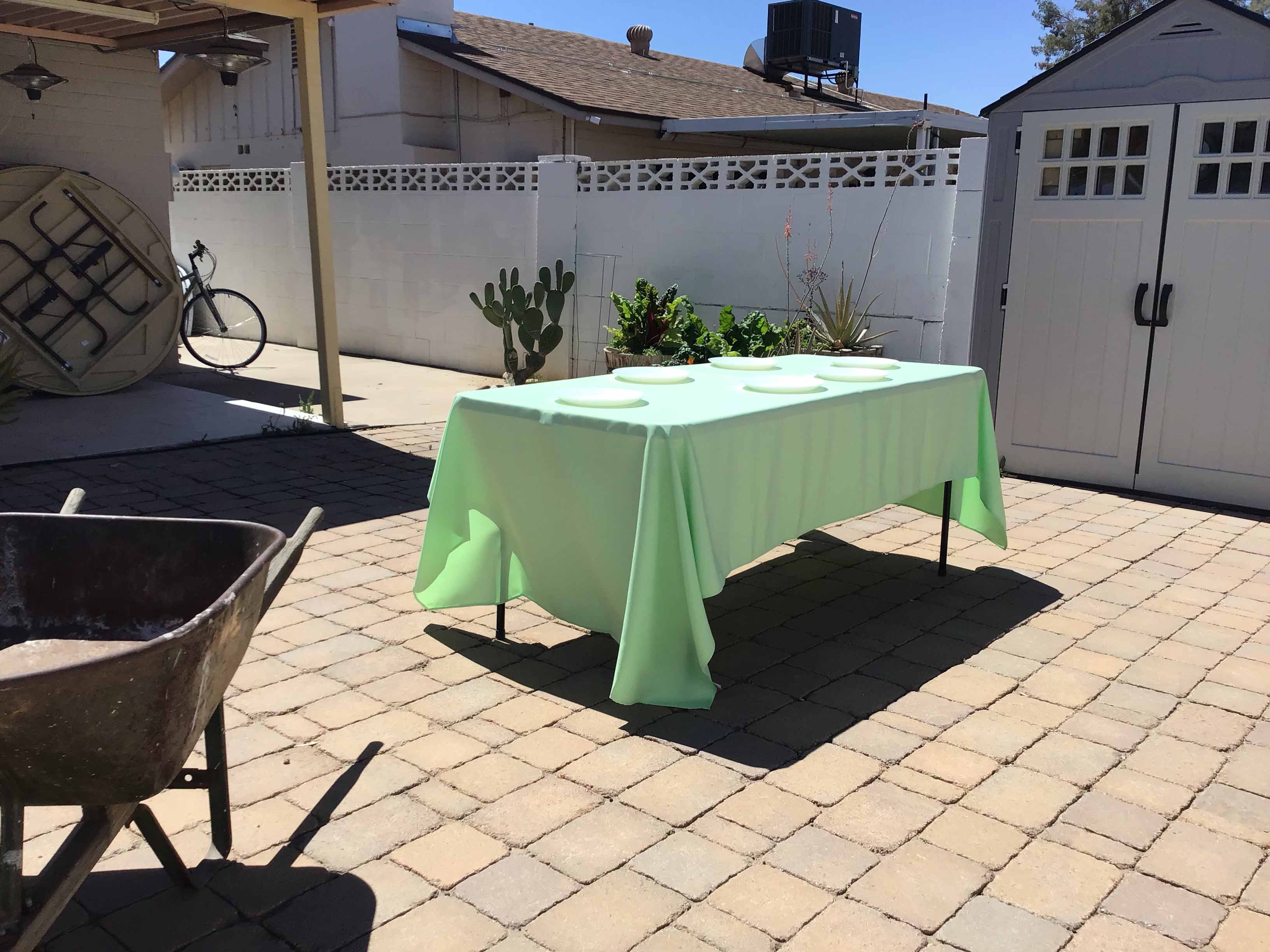 rectangle tablecloths (mint green) - 60 x 120