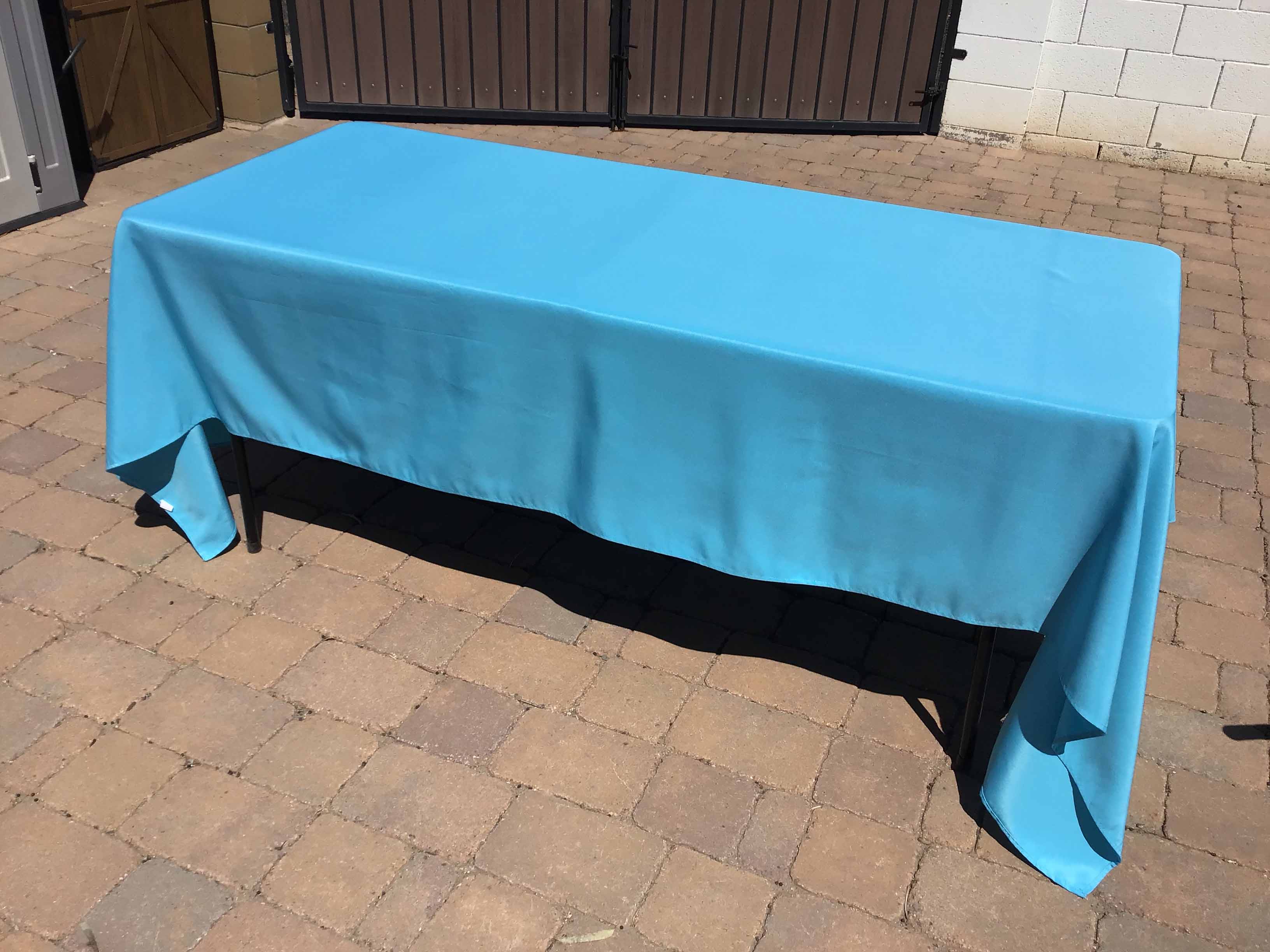 rectangle tablecloths (aqua blue) - 60 x 120