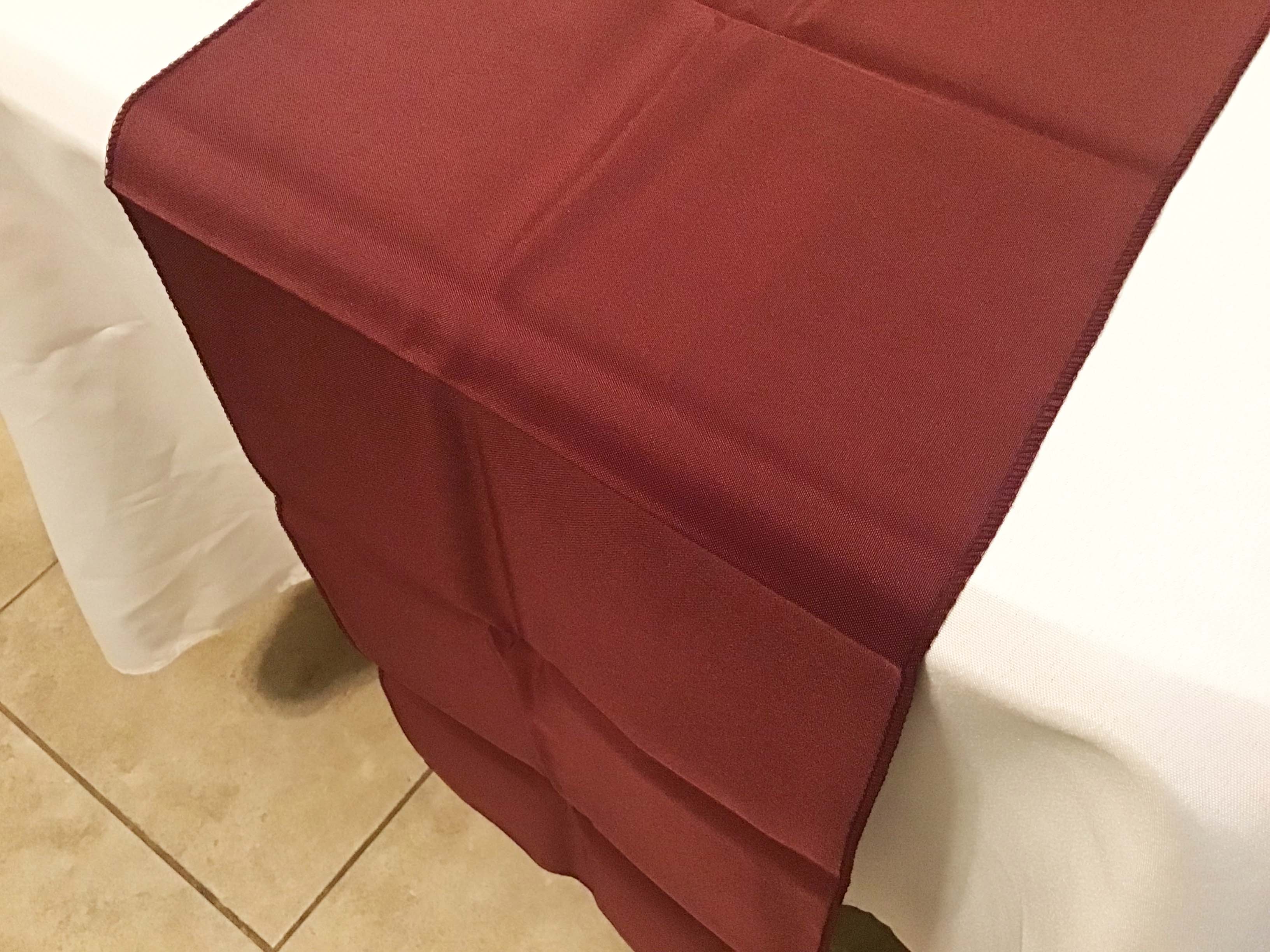 table runners (burgundy) - 12 x 108