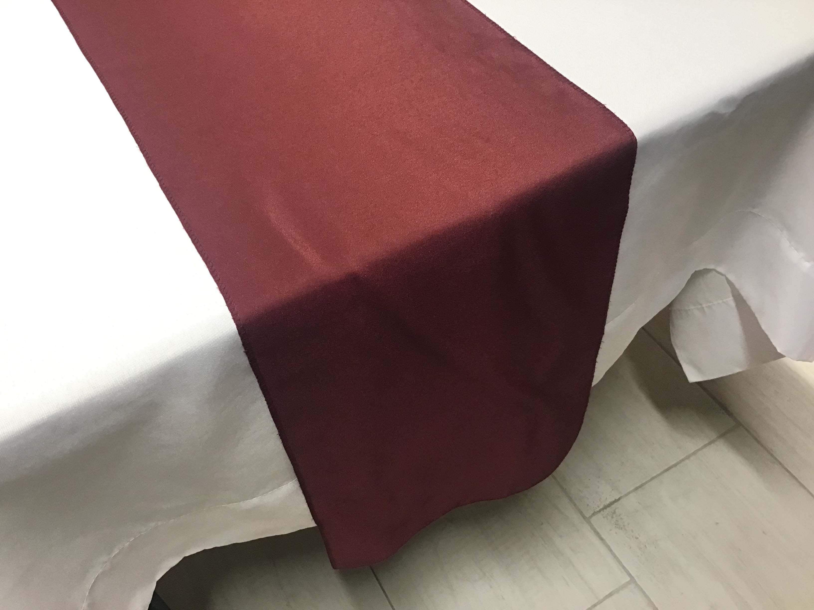 table runners (burgundy) - 12 x 108