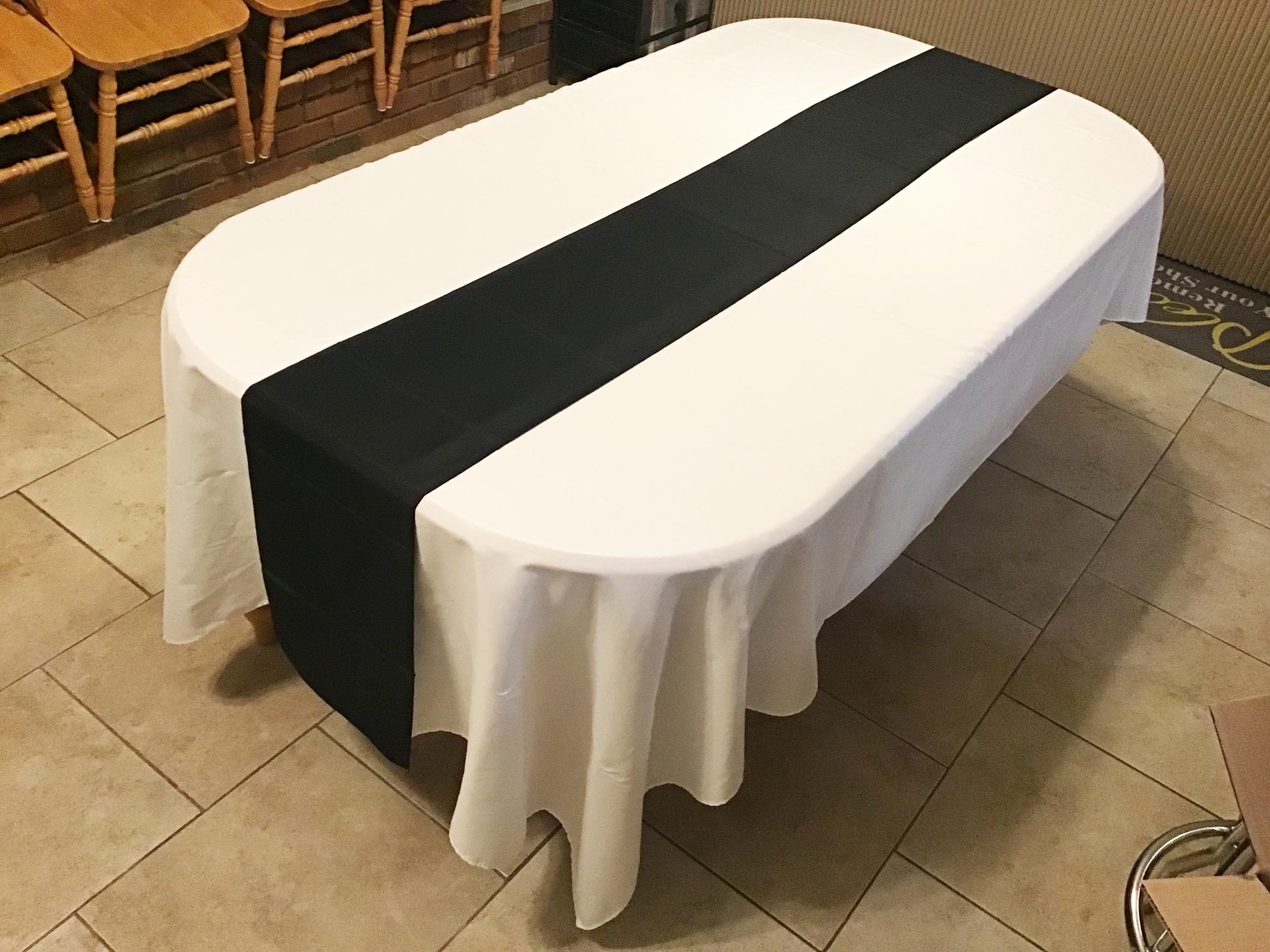 table runners (black) - 12 x 108