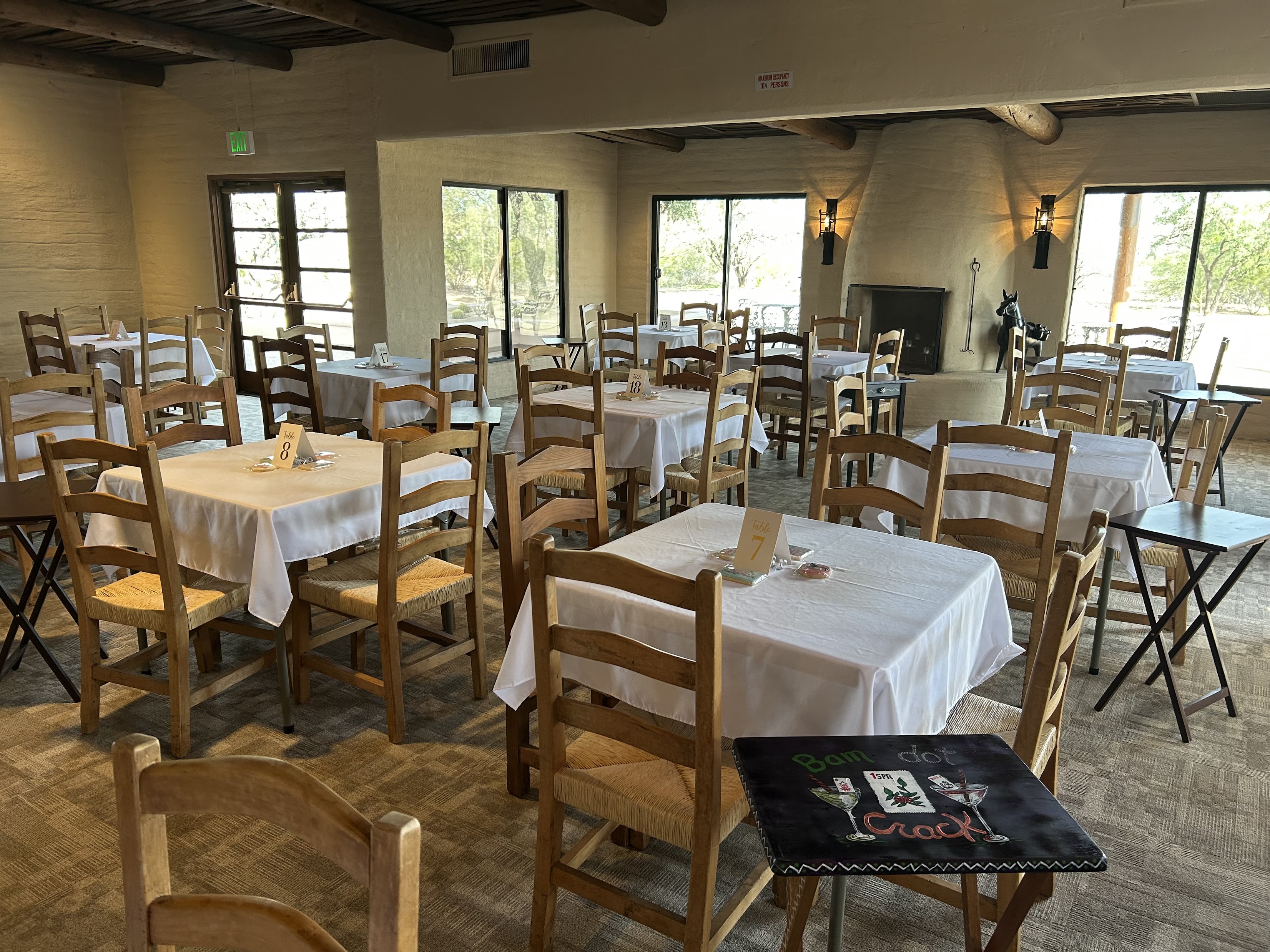 34 inch square tables