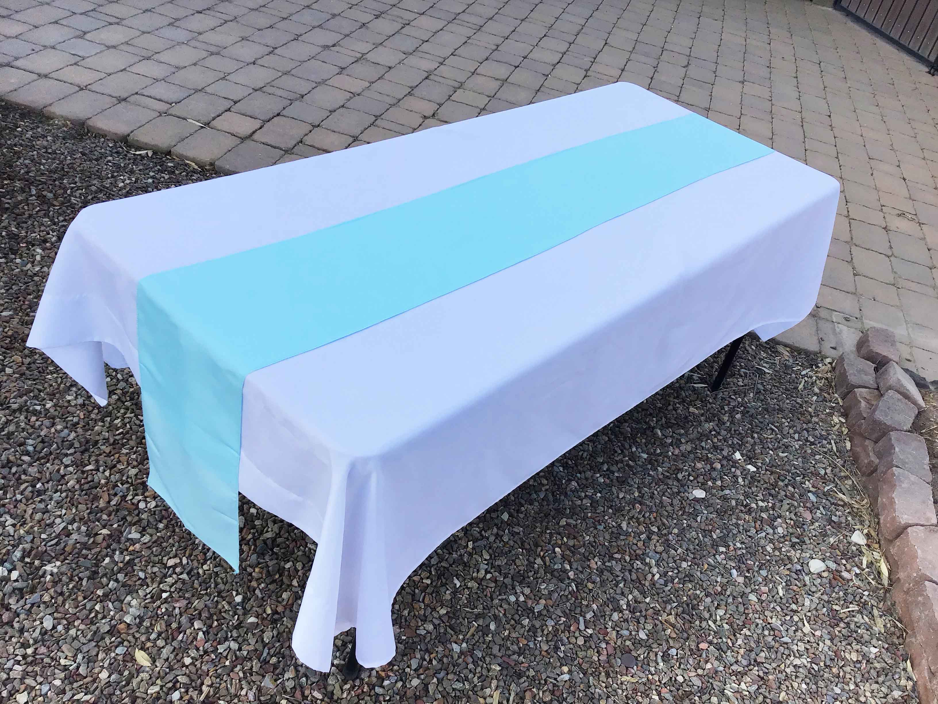 table runners (light blue) - 12 x 108