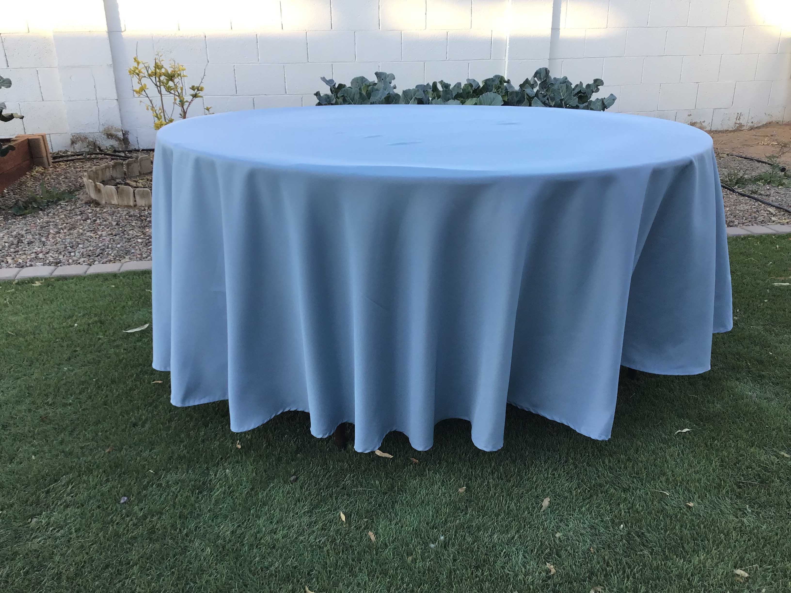 round tablecloths (dusty blue) - 108
