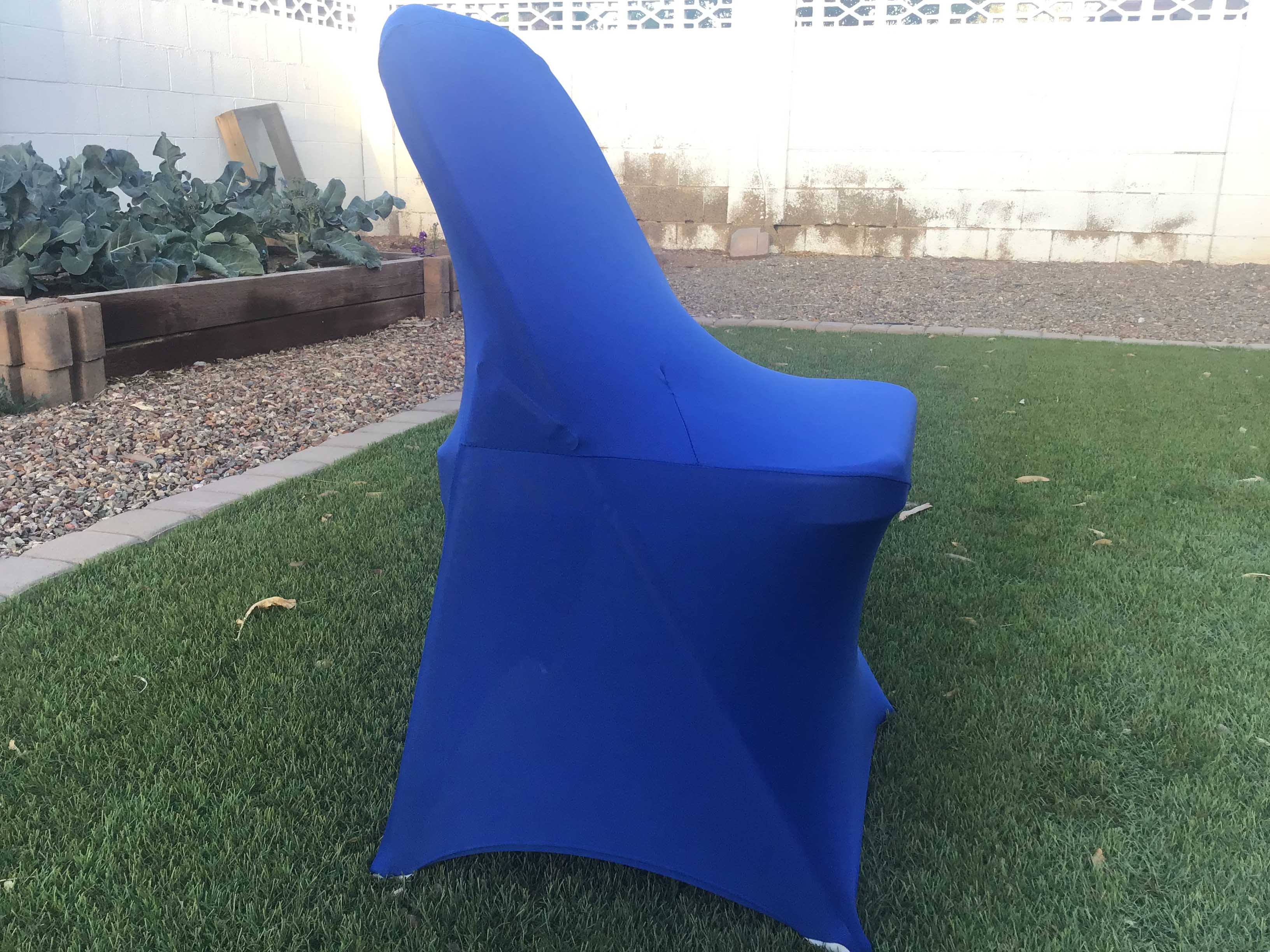 spandex stretch-fitted slip-on chair covers (royal blue)