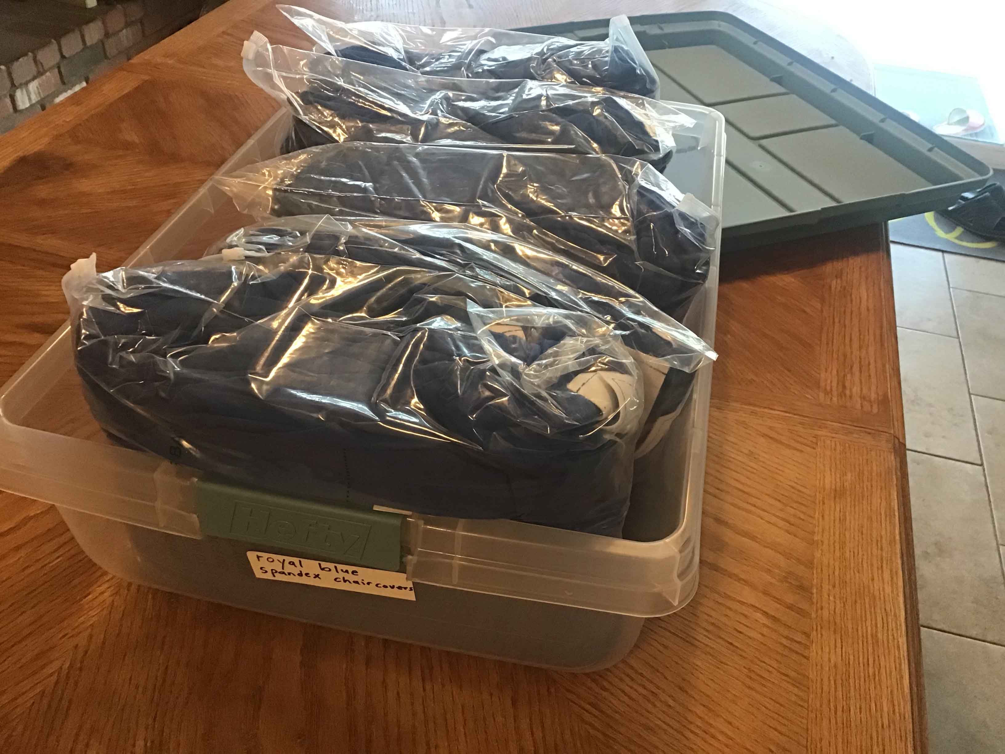 spandex stretch-fitted slip-on chair covers (royal blue)