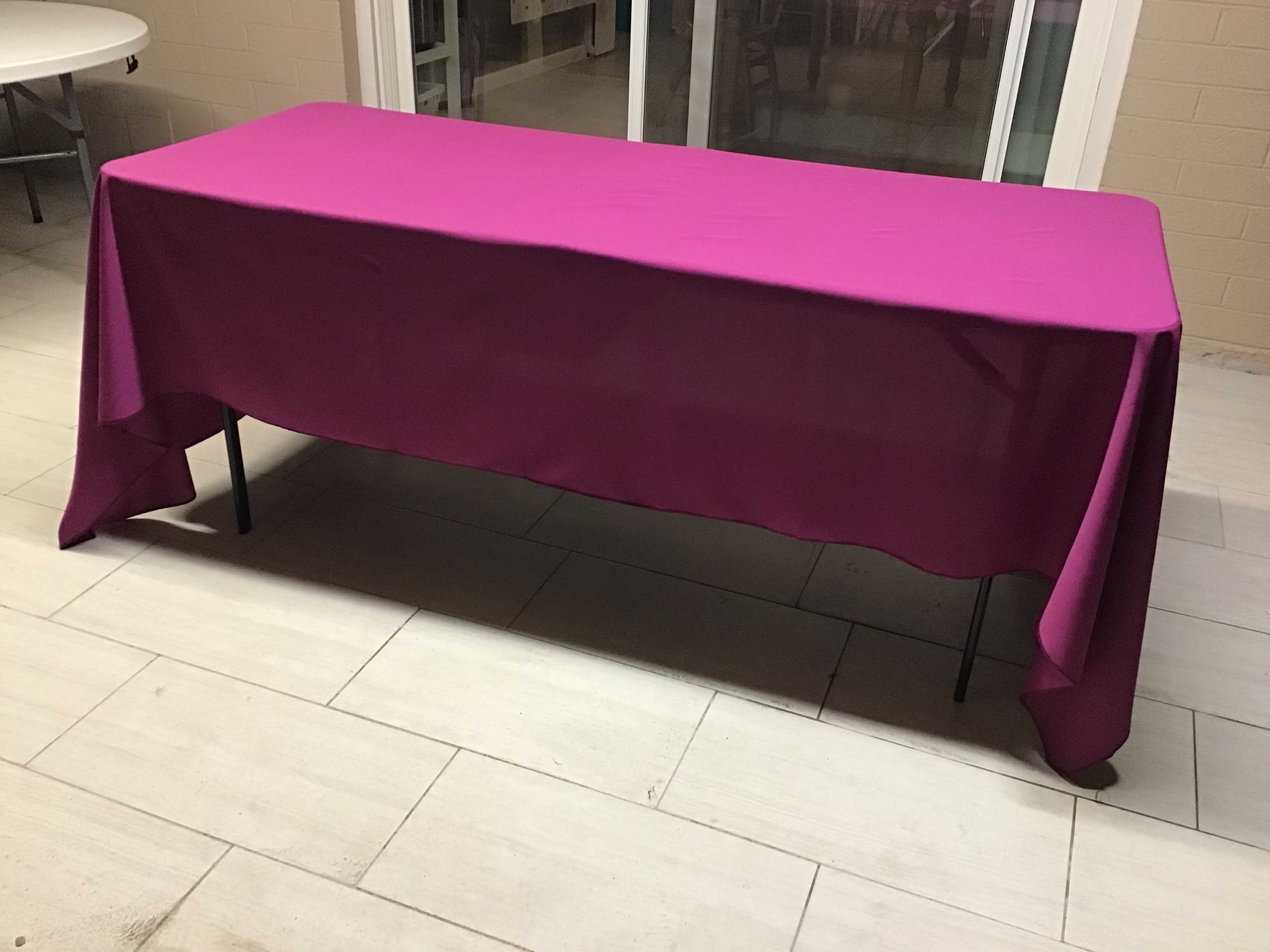 rectangle tablecloths (magenta) - 60 x 120