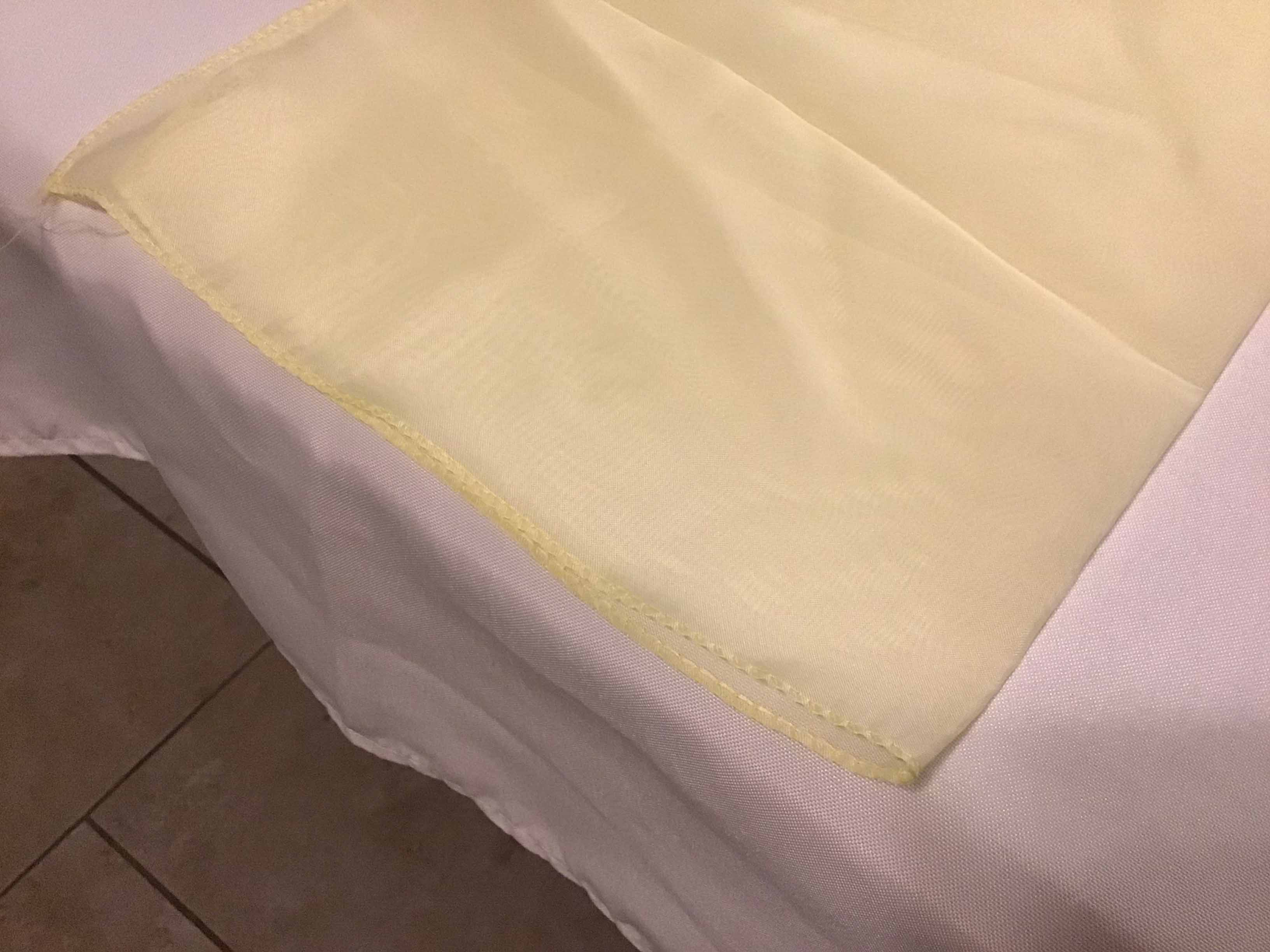 table runners (chiffon, yellow) - 20 x 77