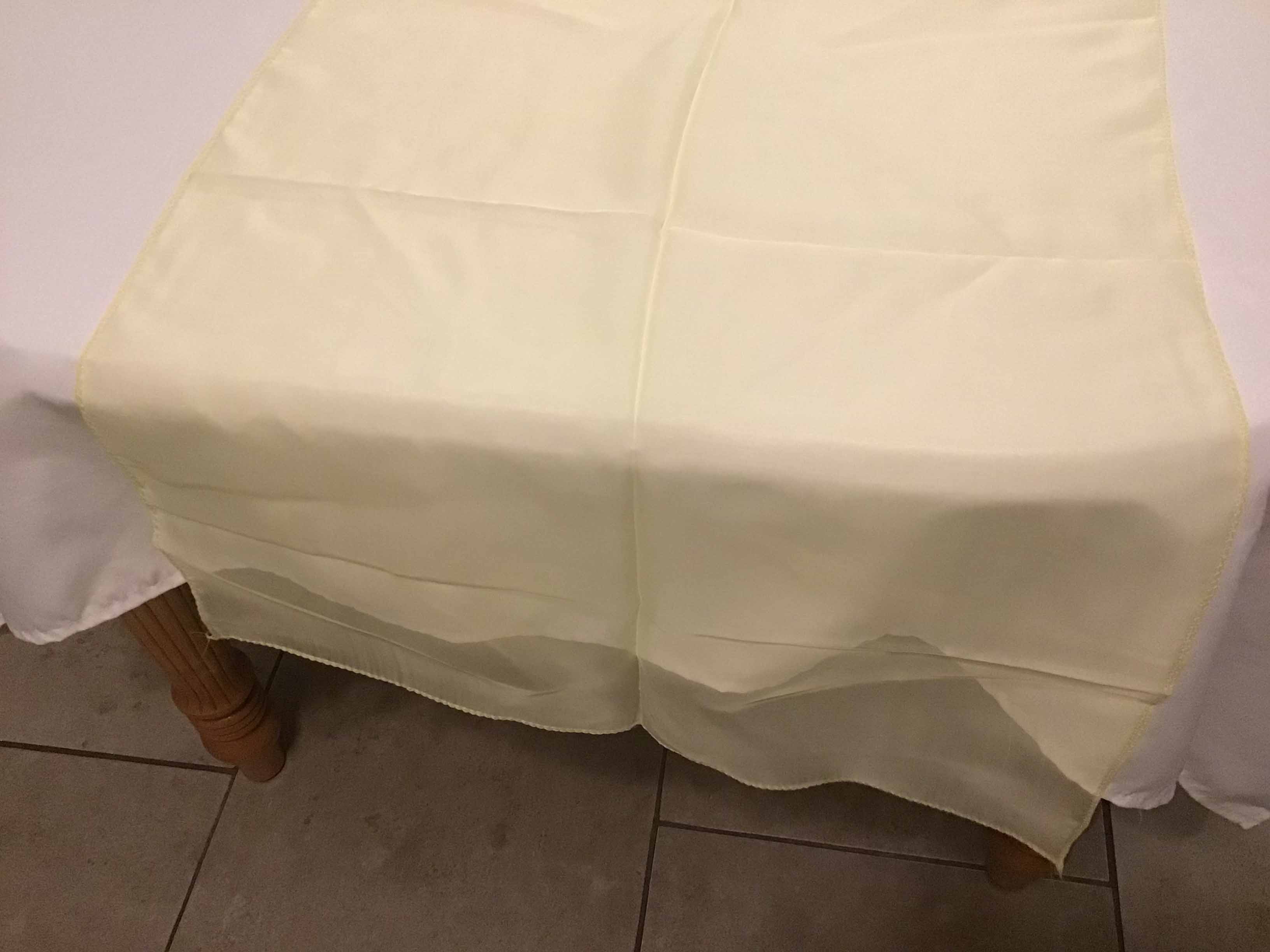 table runners (chiffon, yellow) - 20 x 77