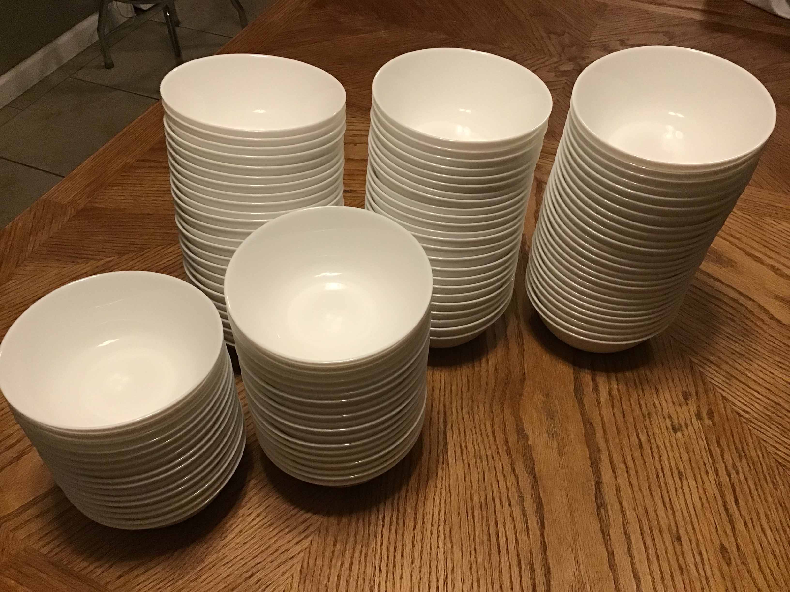 glass bowls (white, Oftast) - 6