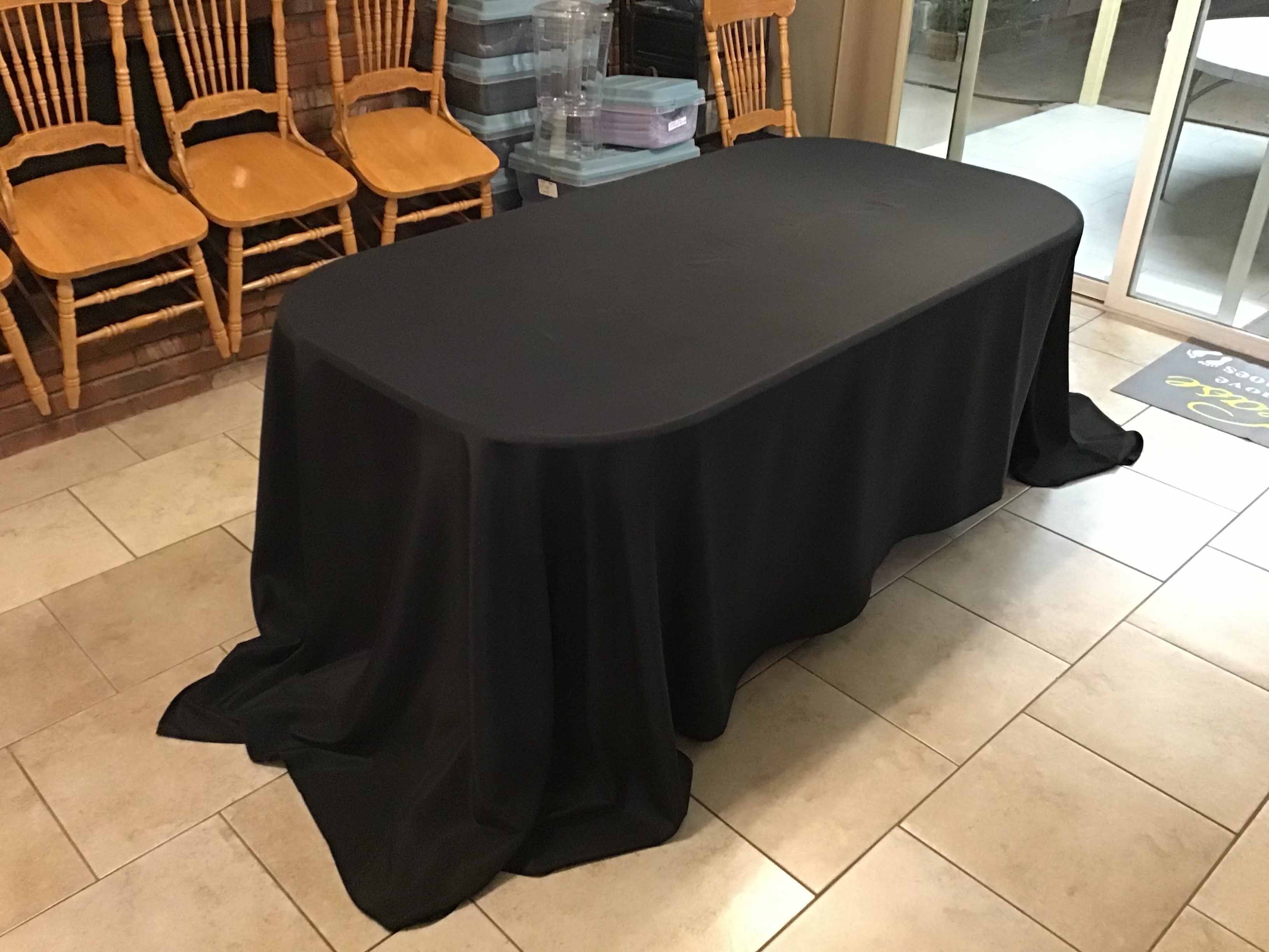 rectangle tablecloths (black) - 90 x 156