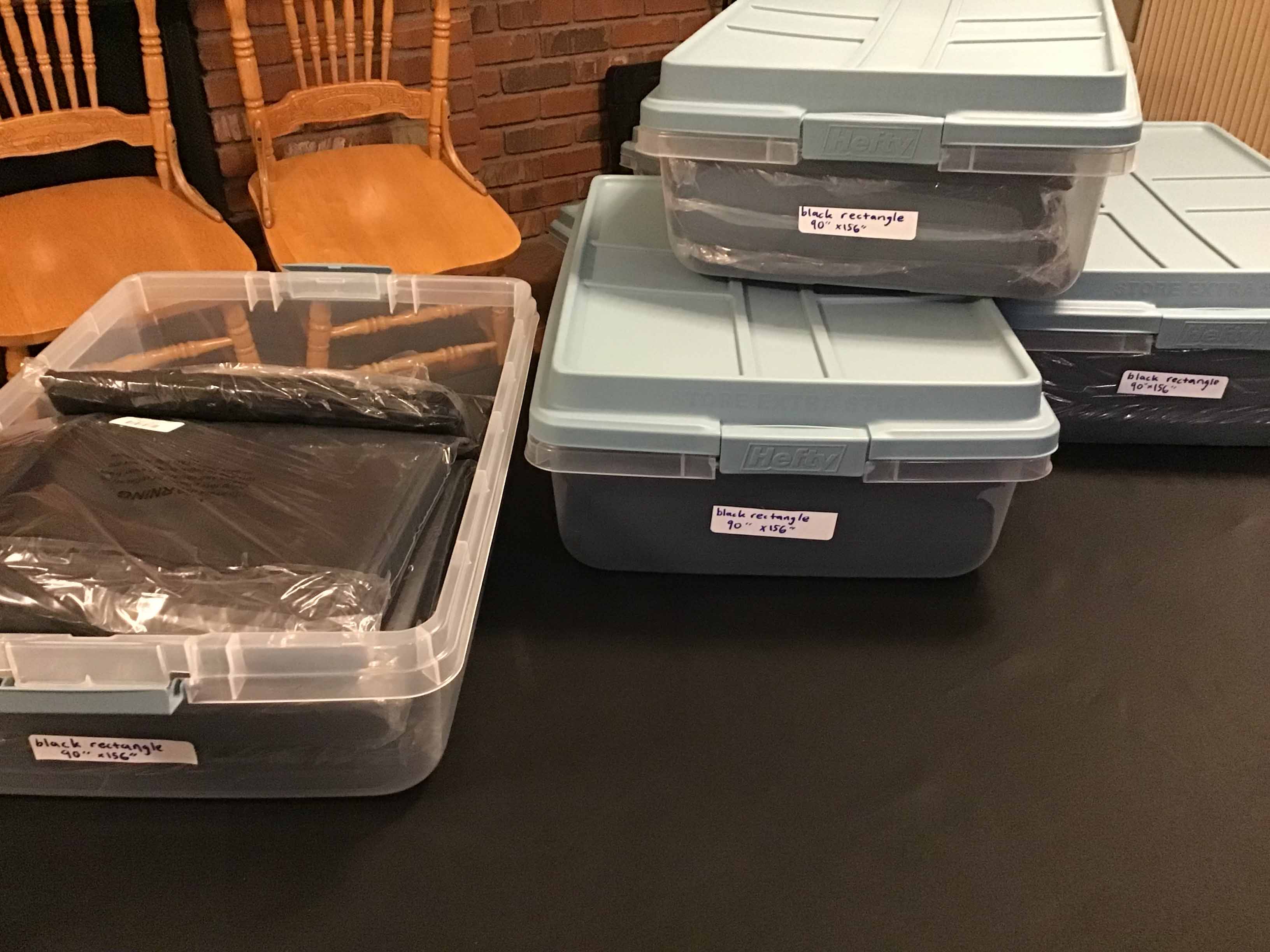 rectangle tablecloths (black) - 90 x 156