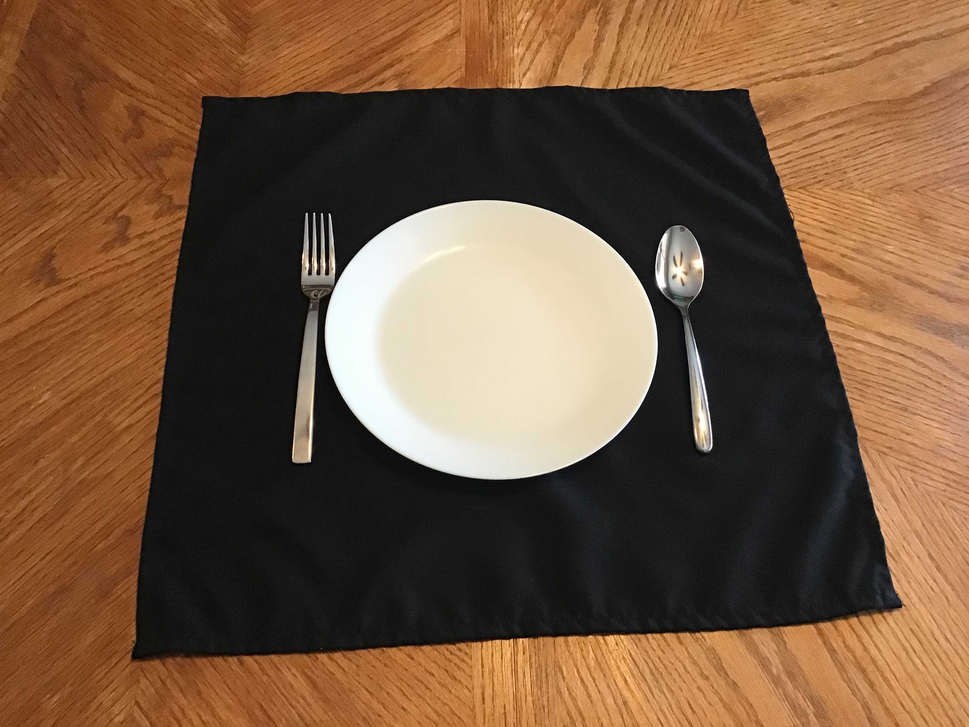 cloth dinner napkins (black) - 20 x 20