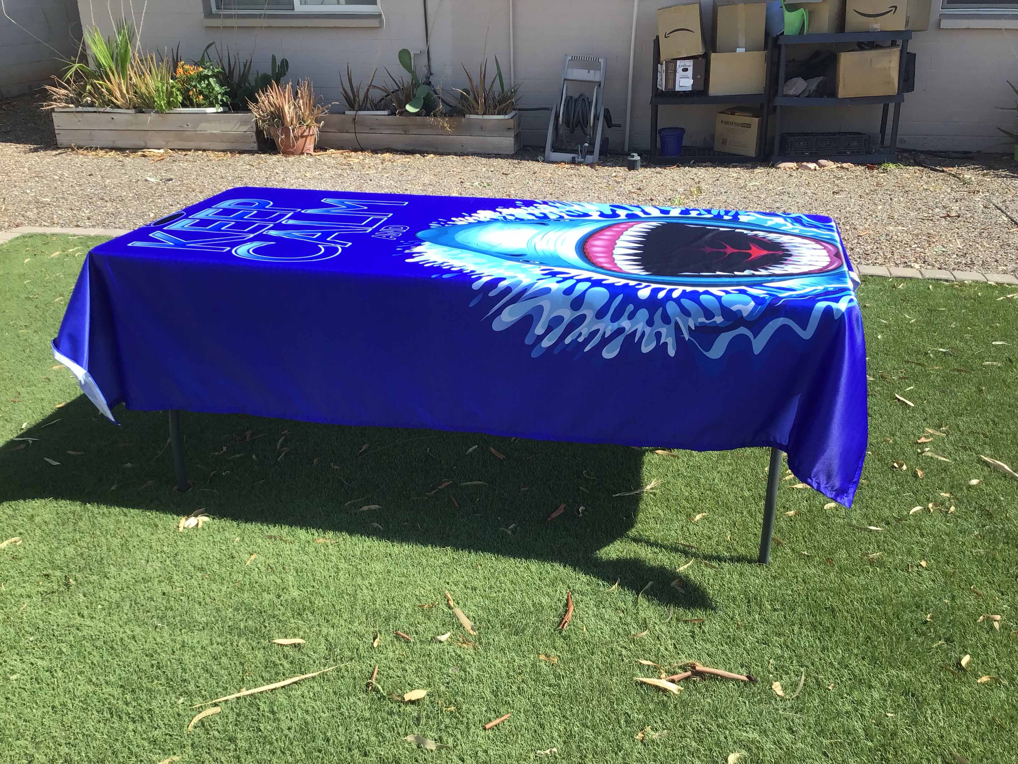rectangle tablecloths (Keep Calm and Shark Attack) - 60 x 90