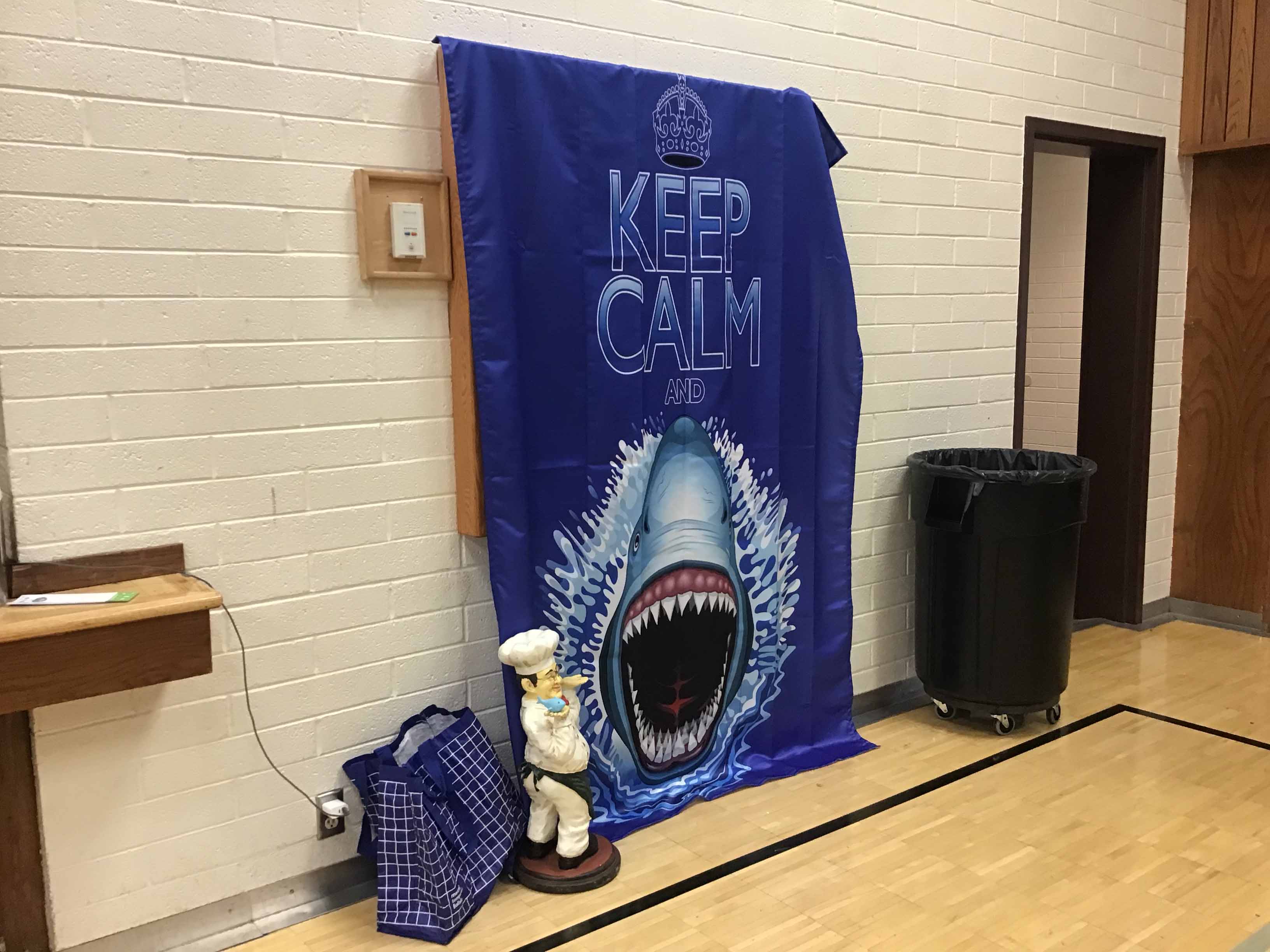 rectangle tablecloths (Keep Calm and Shark Attack) - 60 x 90