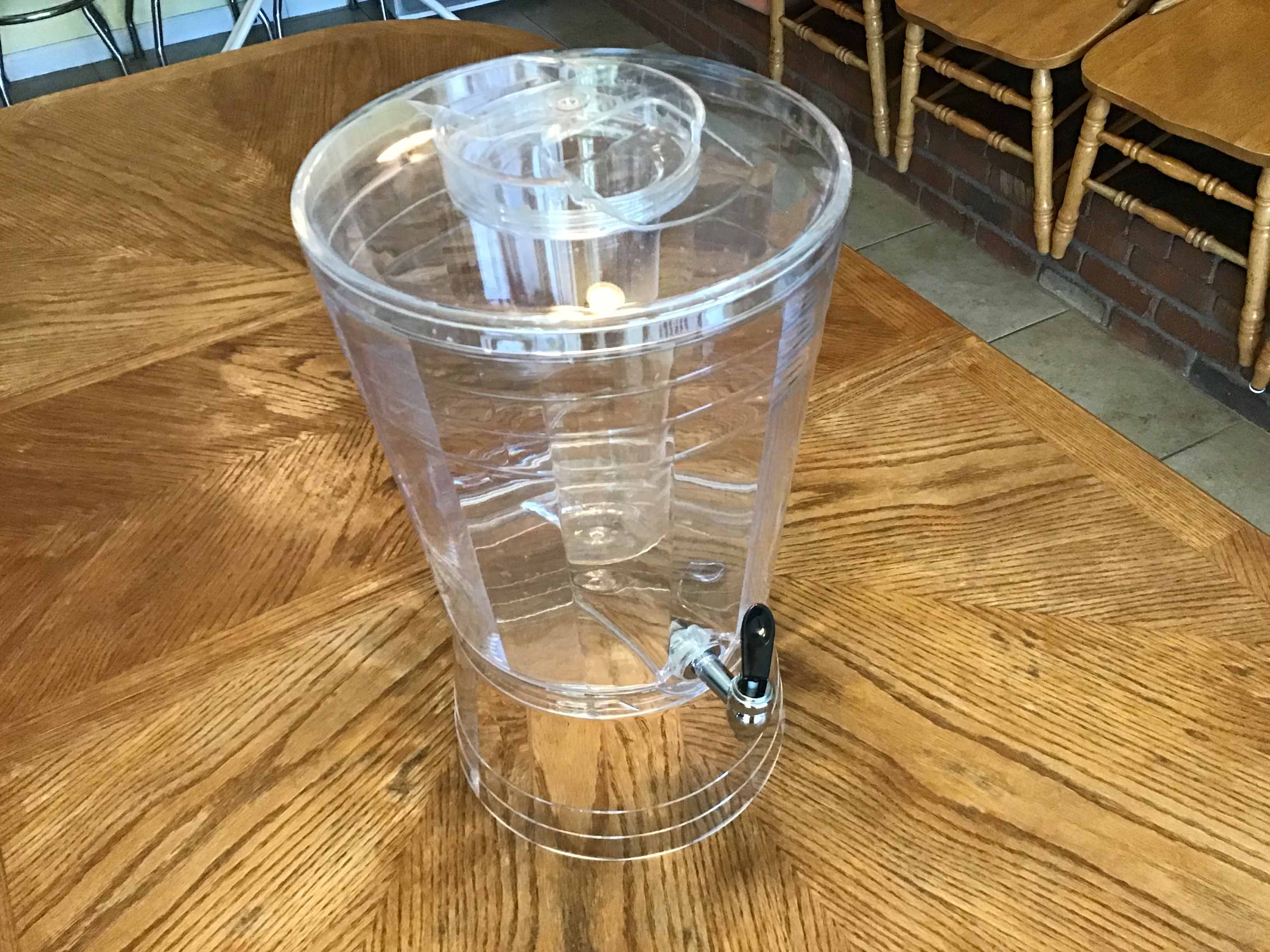 3 gallon beverage dispenser with ice core (acrylic)