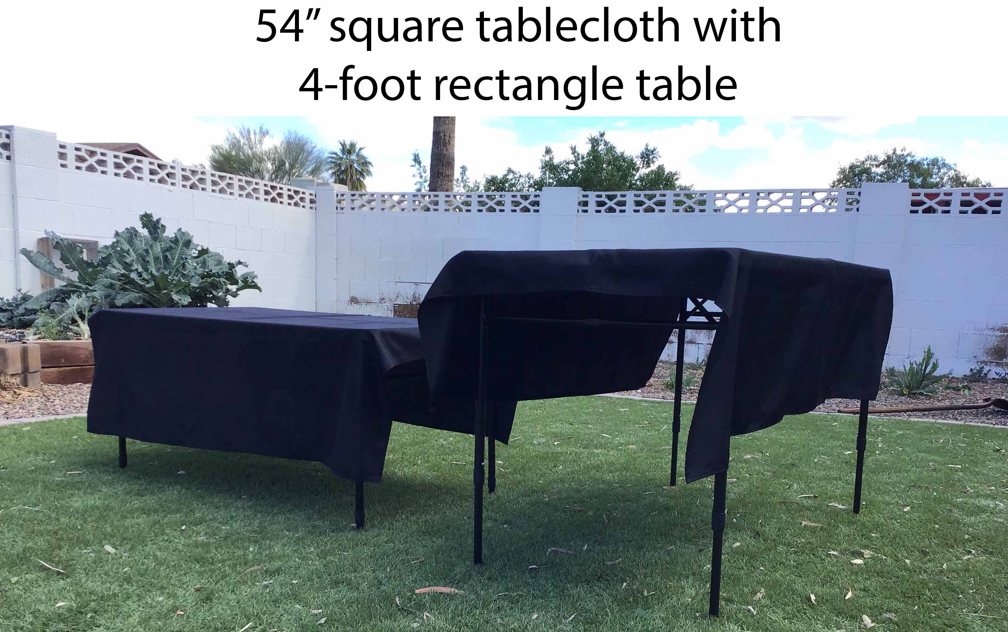 square tablecloths (black) - 54