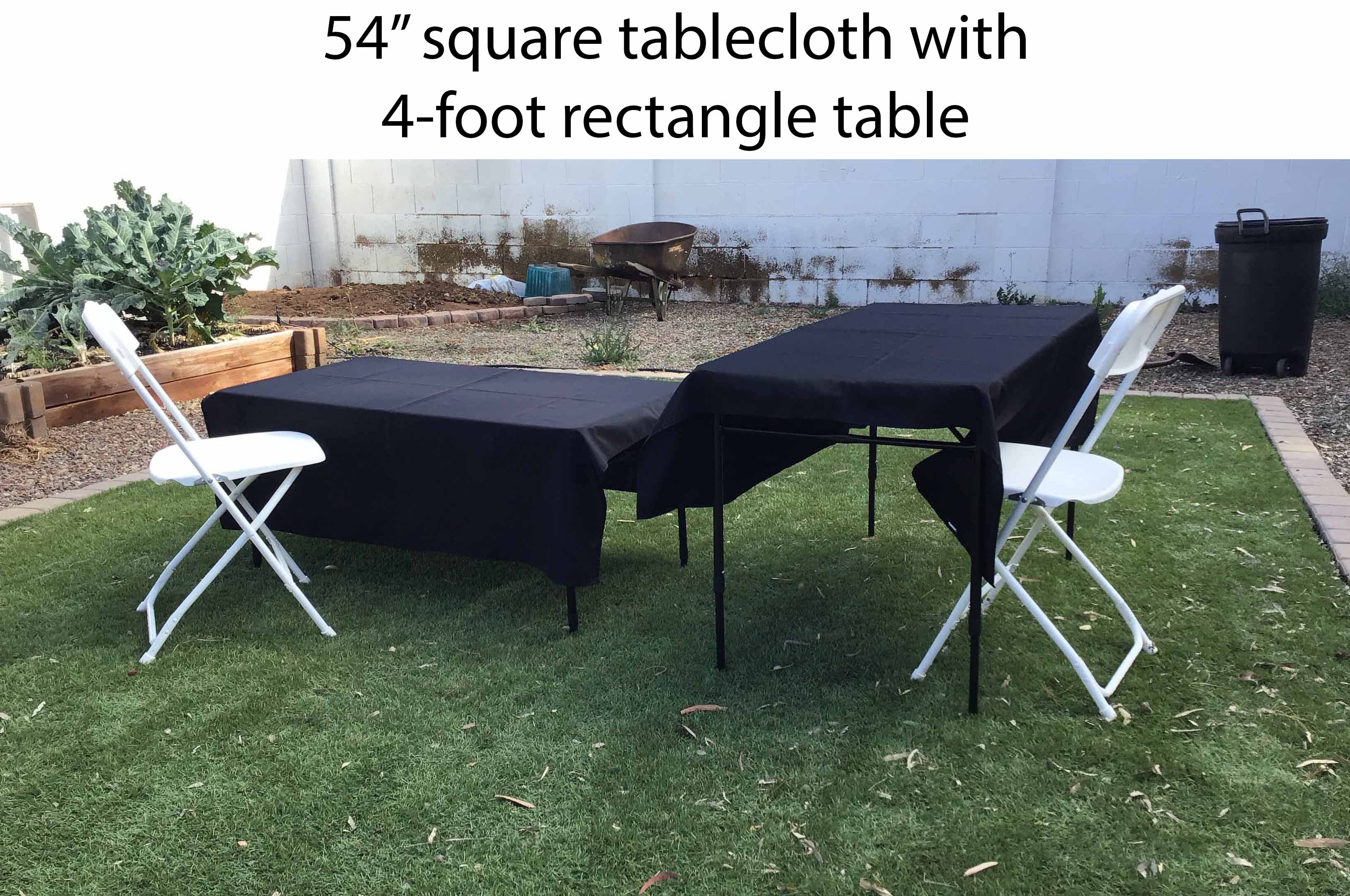 square tablecloths (black) - 54