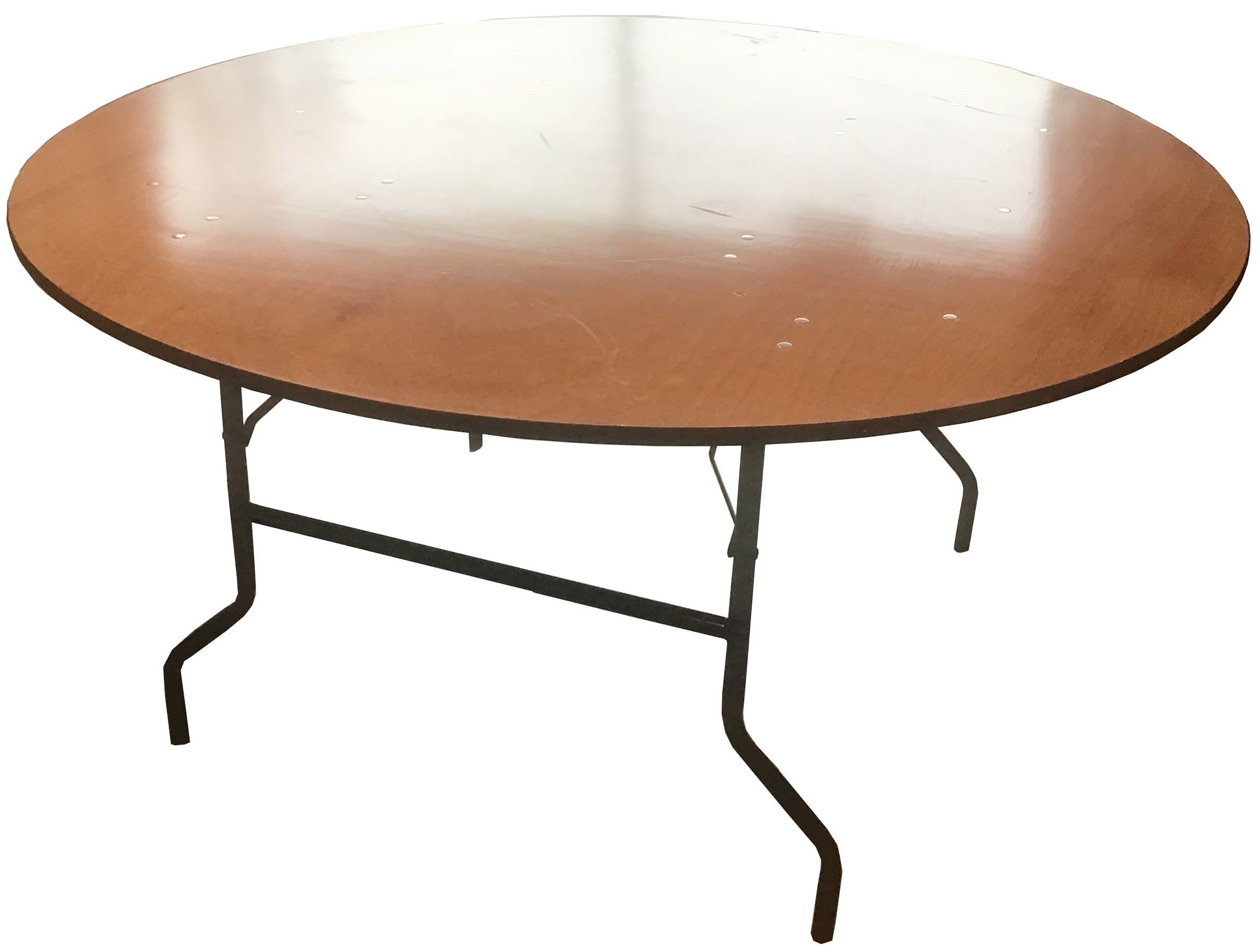 5 foot round tables (wood top)
