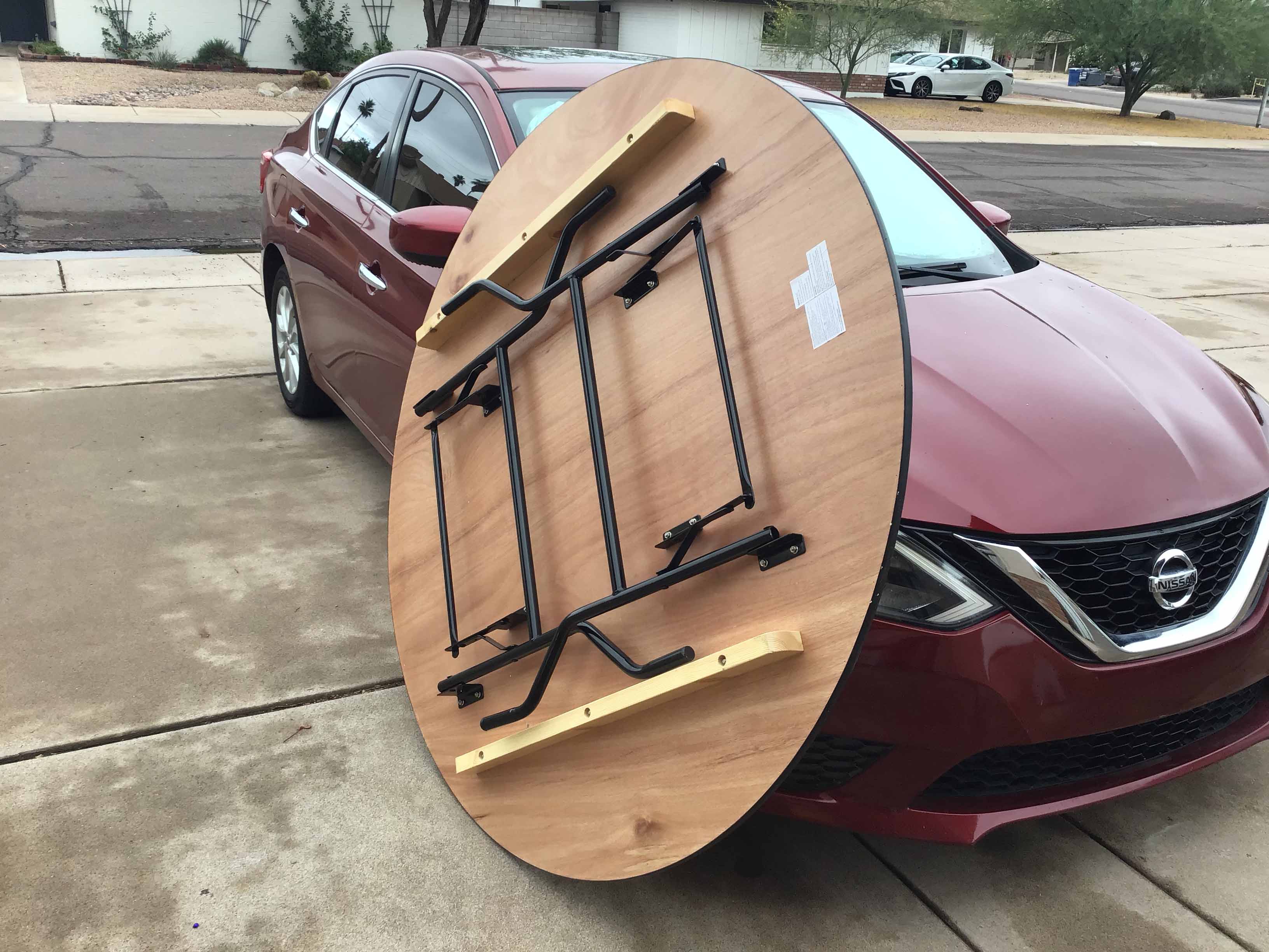 5 foot round tables (wood top)