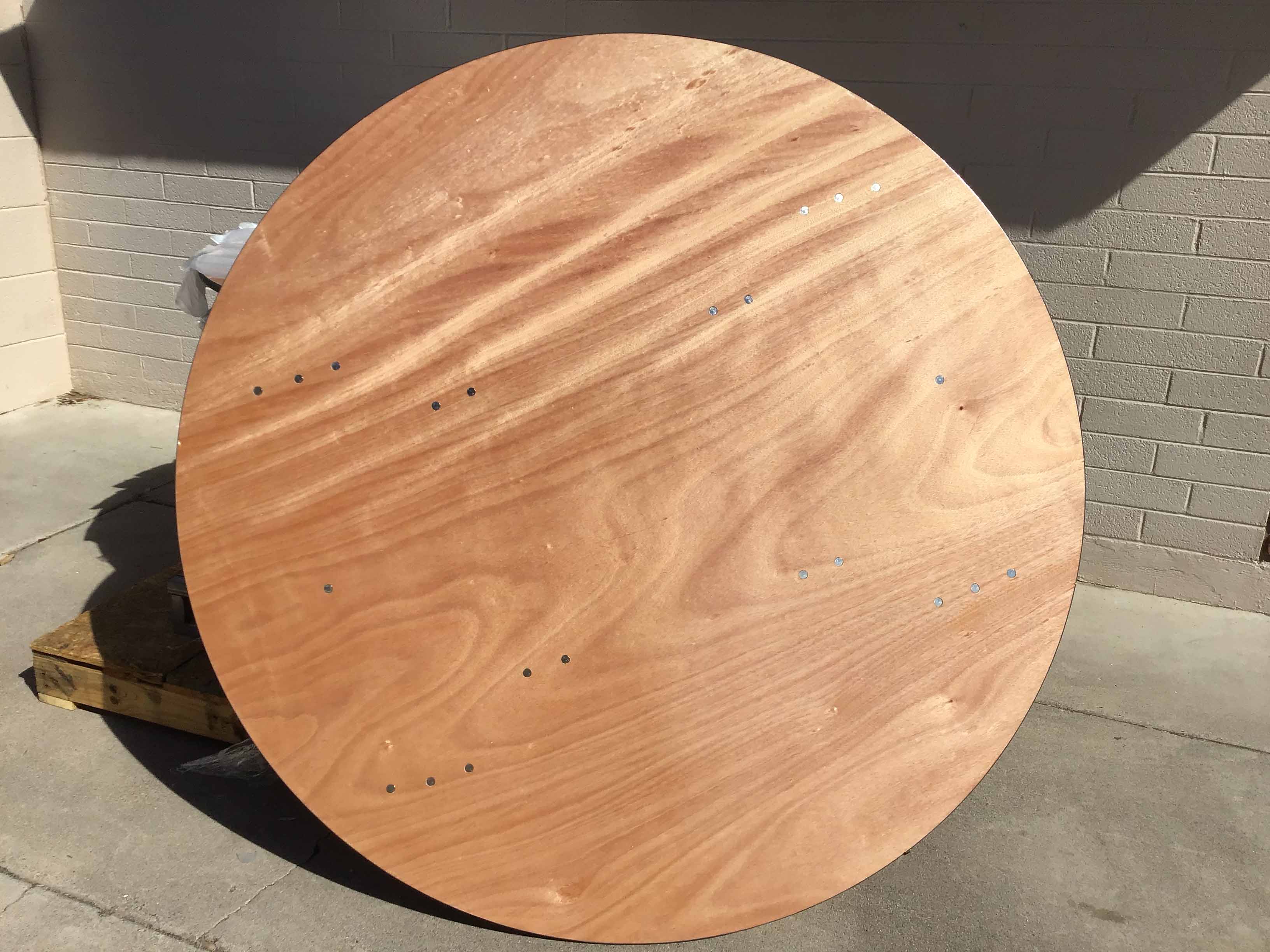 5 foot round tables (wood top)