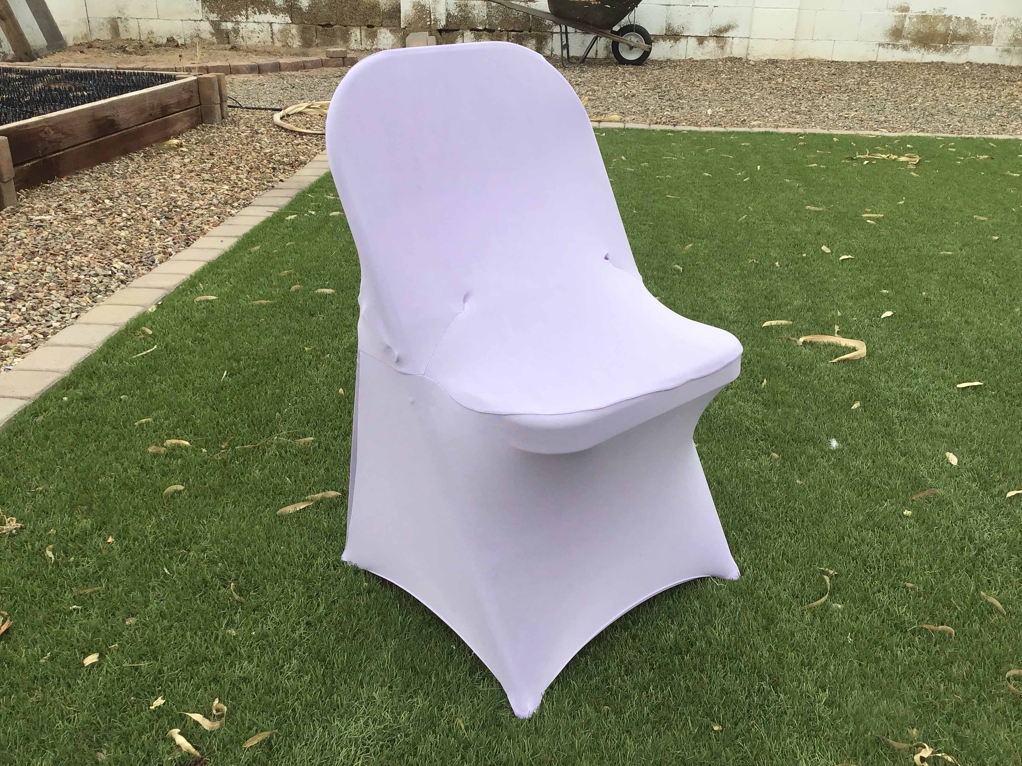 spandex stretch-fitted slip-on chair covers (lavender lilac)