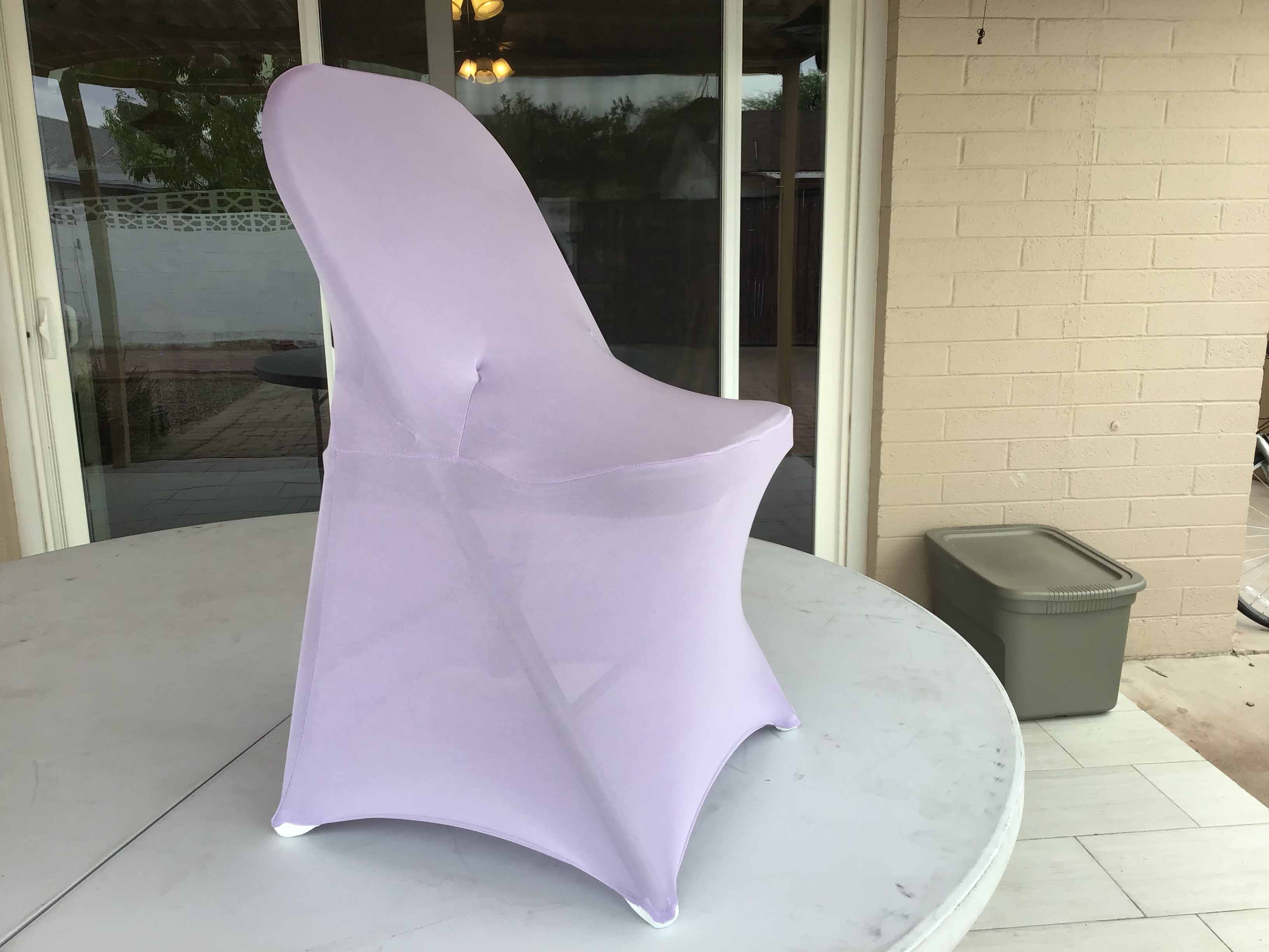 spandex stretch-fitted slip-on chair covers (lavender lilac)