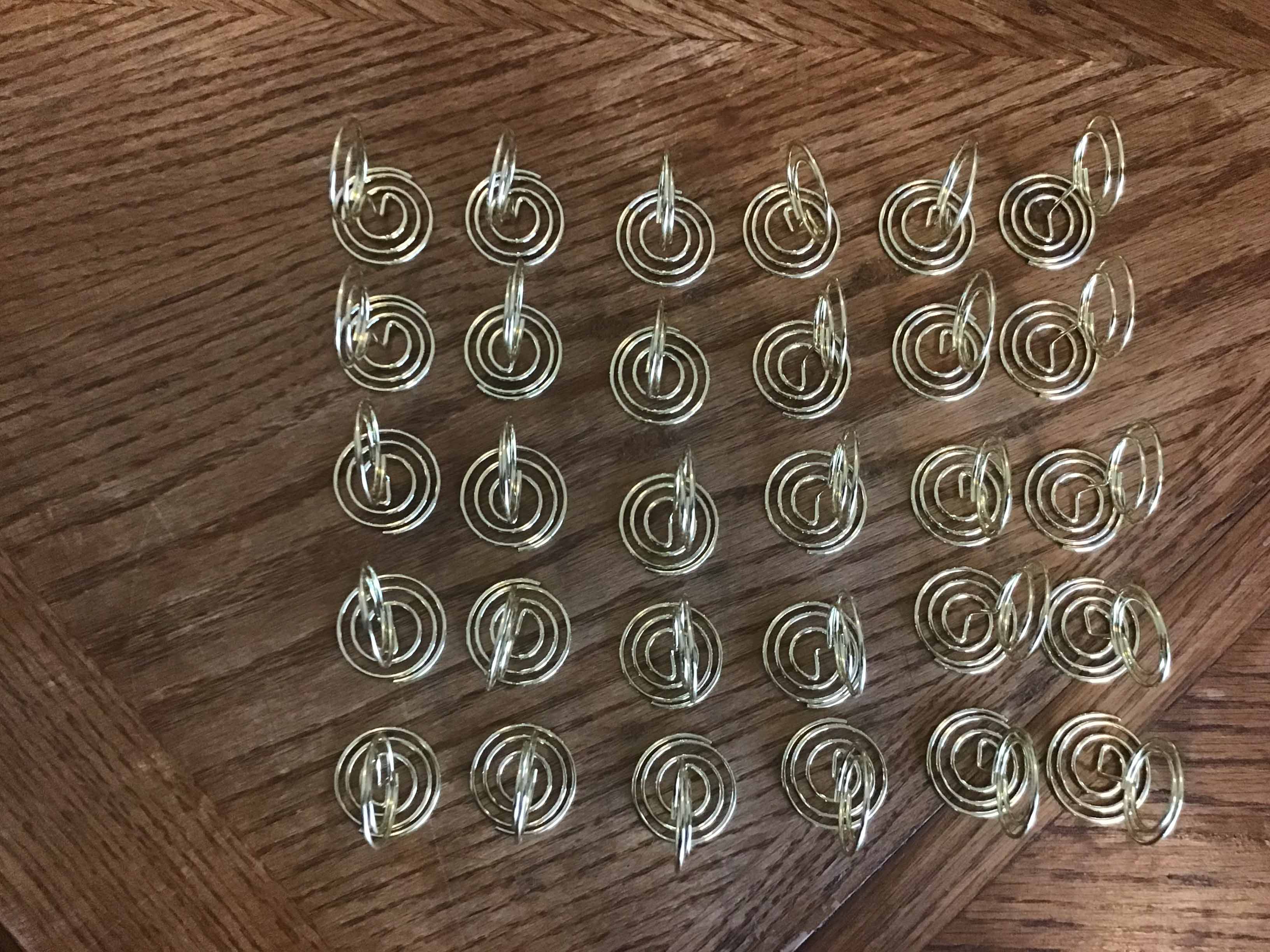 table top card/sign holders (gold metal)