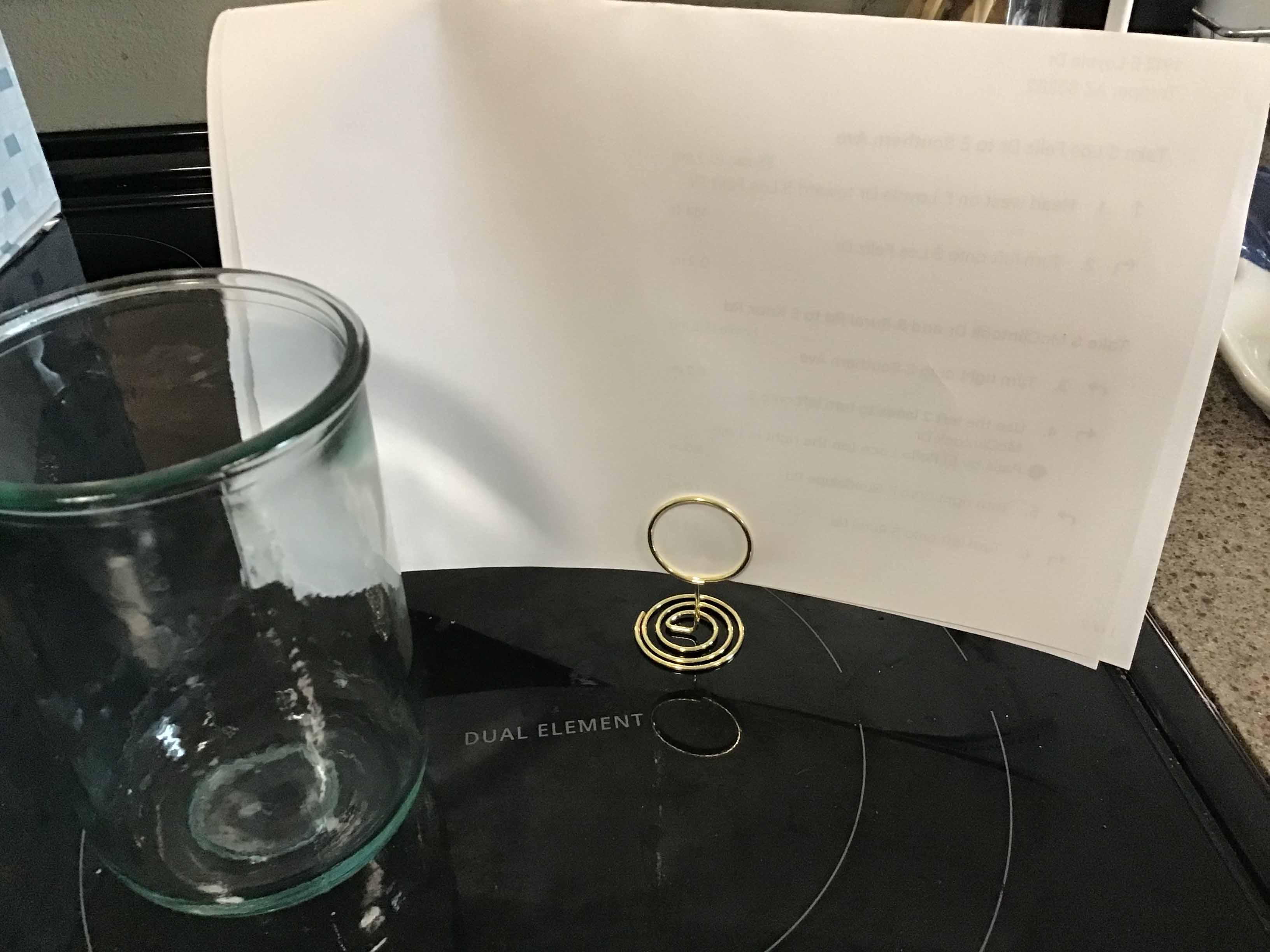 table top card/sign holders (gold metal)