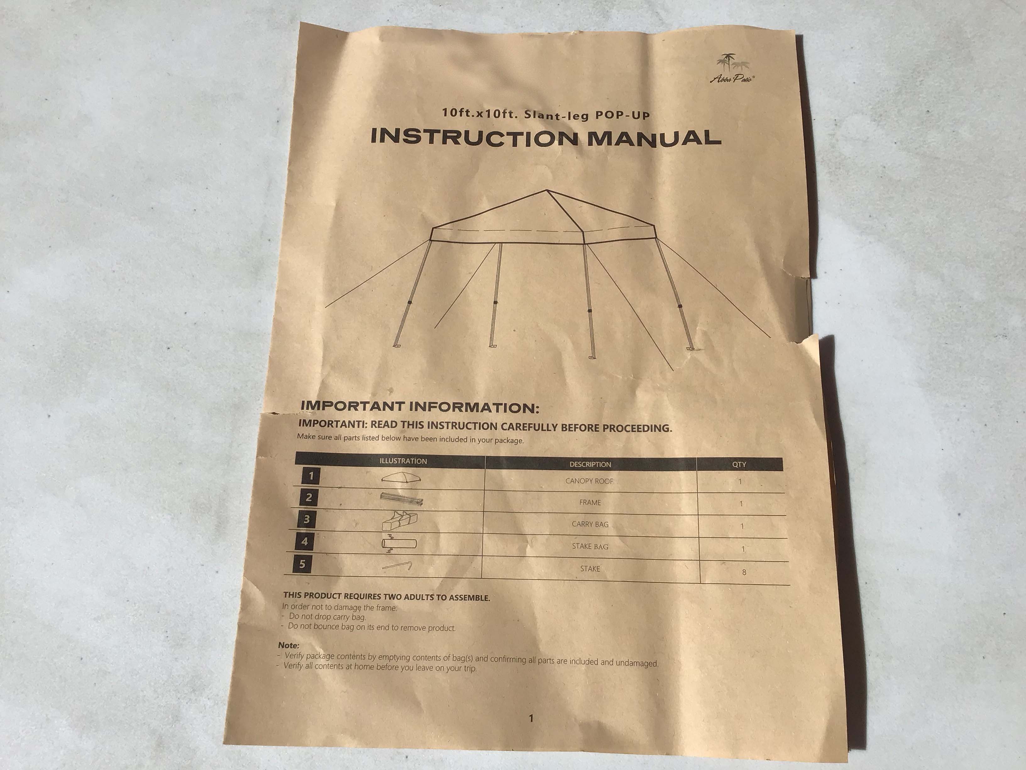 slant leg canopy tent (10 ft. x 10 ft.) - silver