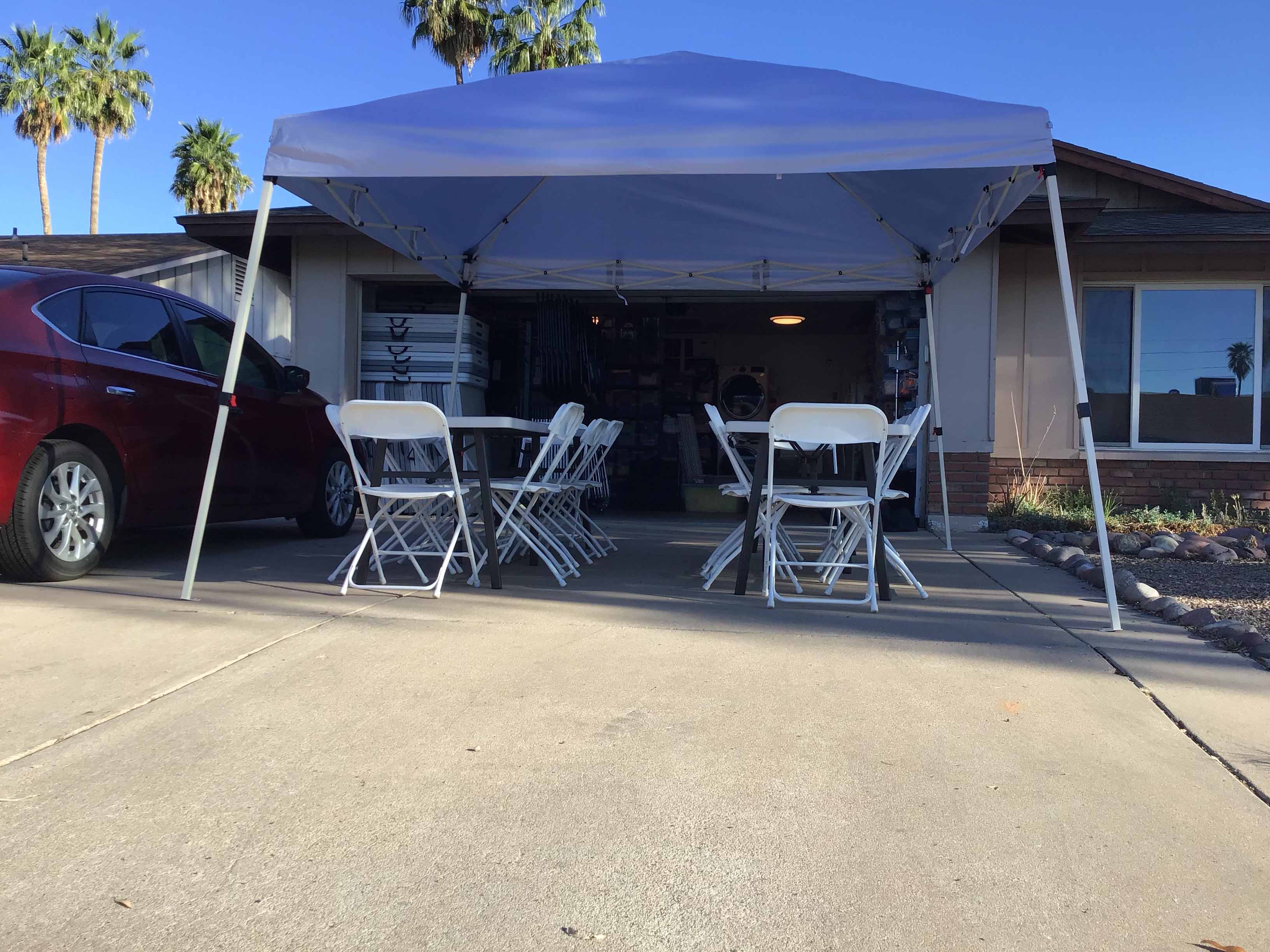 slant leg canopy tent (10 ft. x 10 ft.) - silver