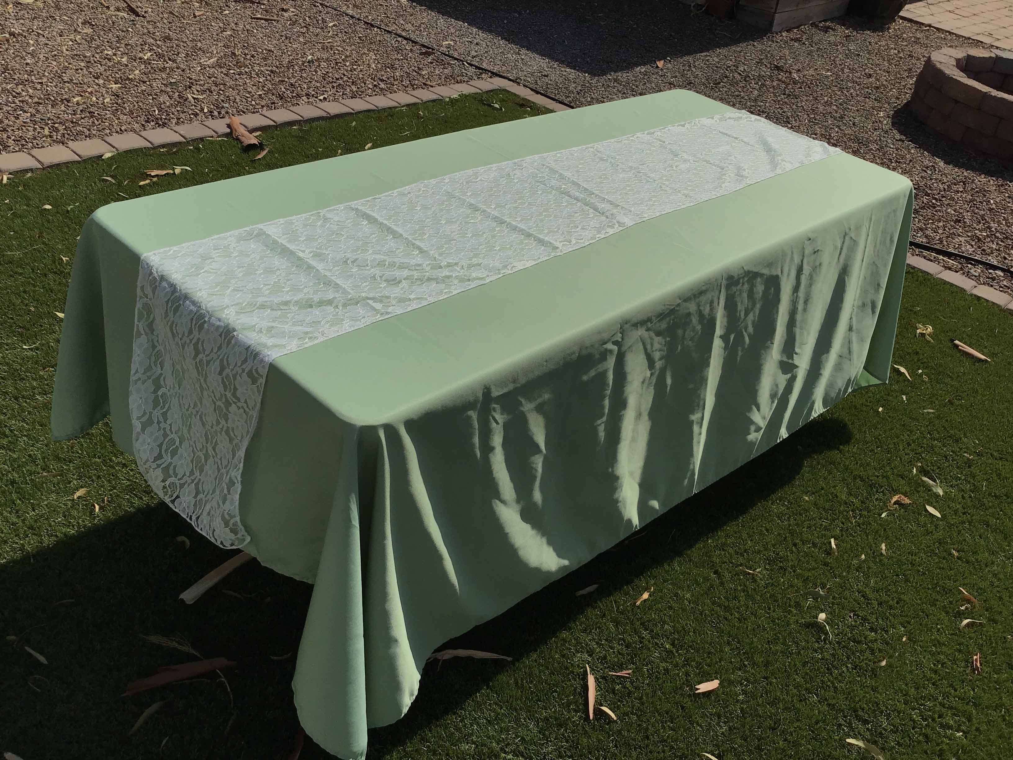 table runners (lace, white) - 14 x 108